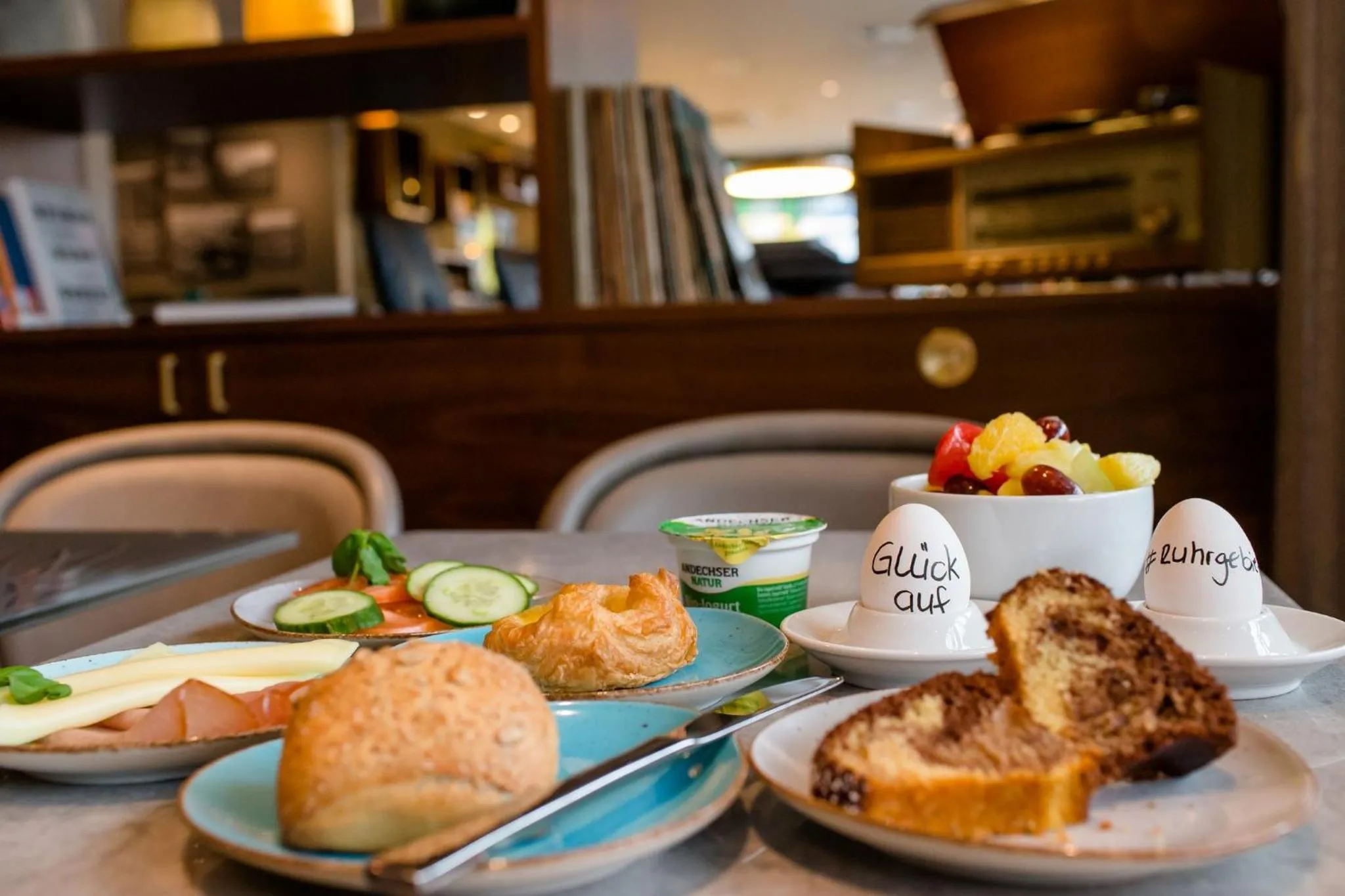 Buffet breakfast in Motel One Essen