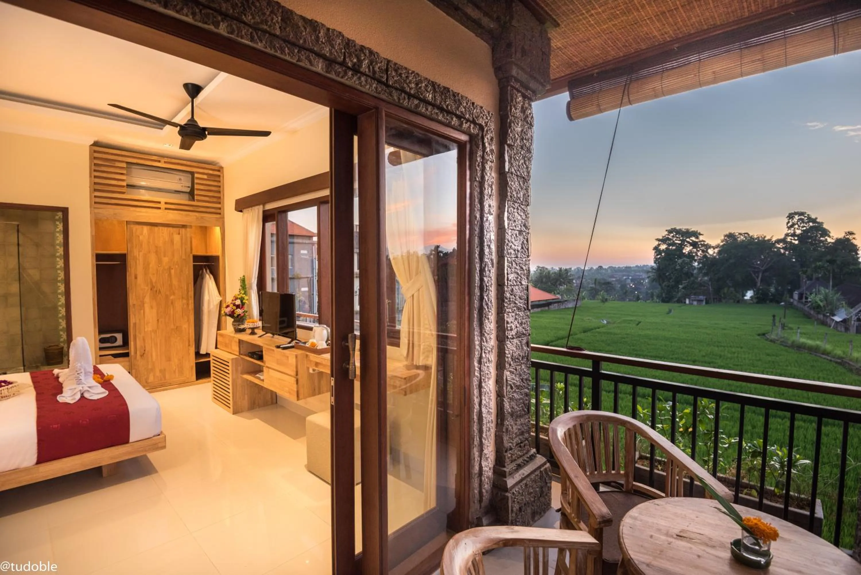 Balcony/Terrace, Bed in Bliss Ubud Abangan