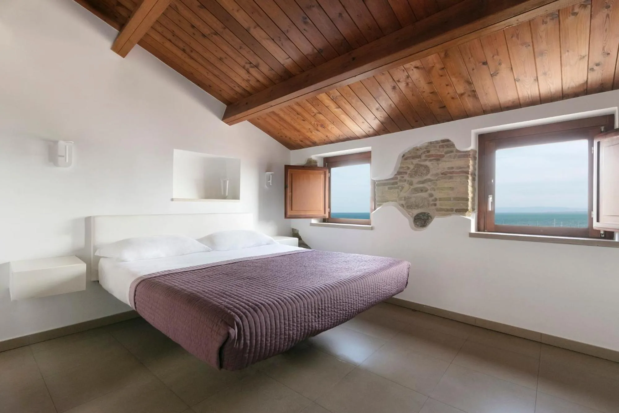 Sea view, Bed in Locanda Alfieri