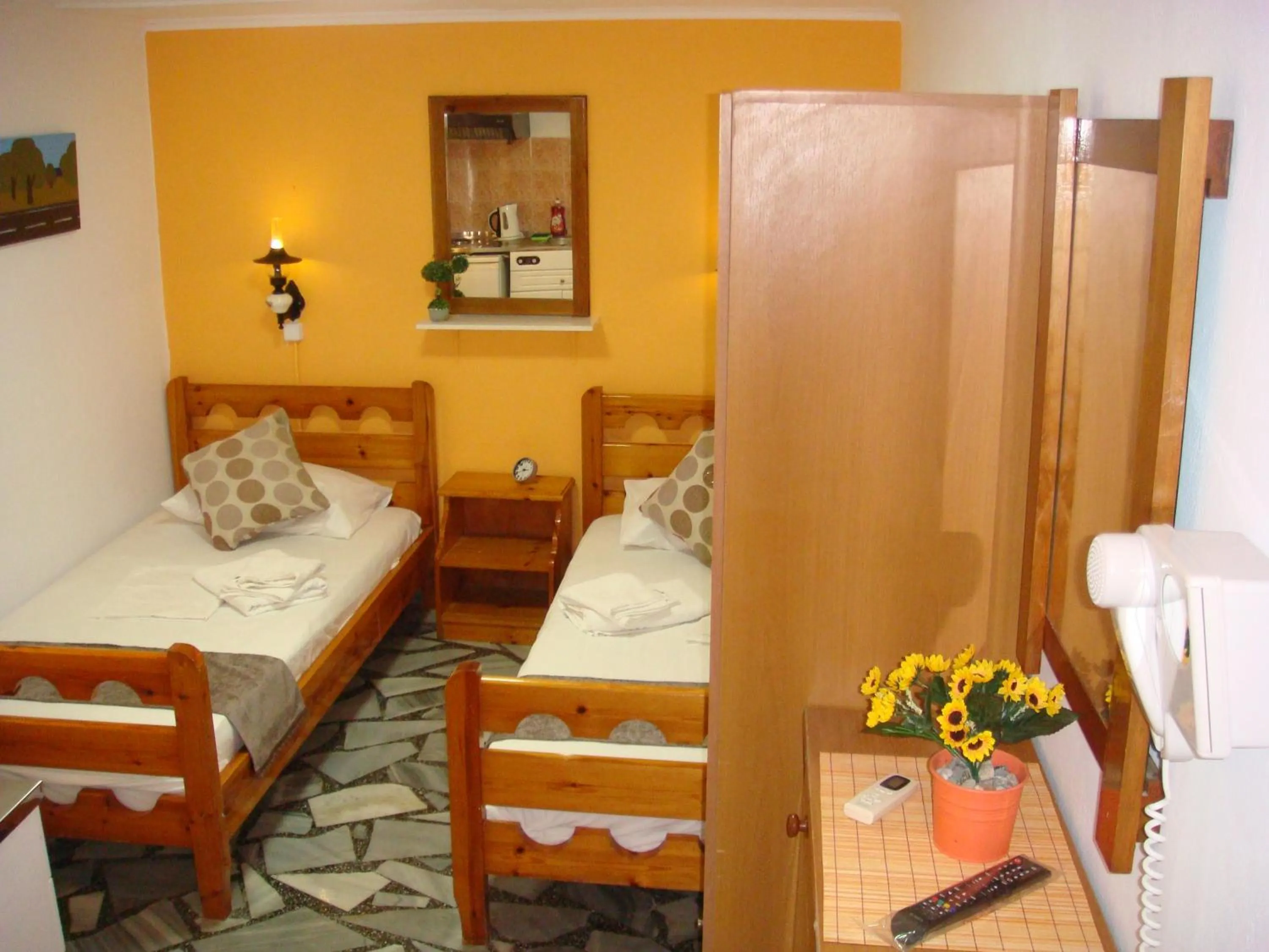 Shower, Bed in Boussetil Rooms CapAnMat