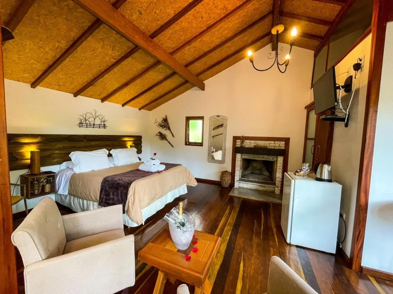 Bed in Pousada Solar D'Araucaria