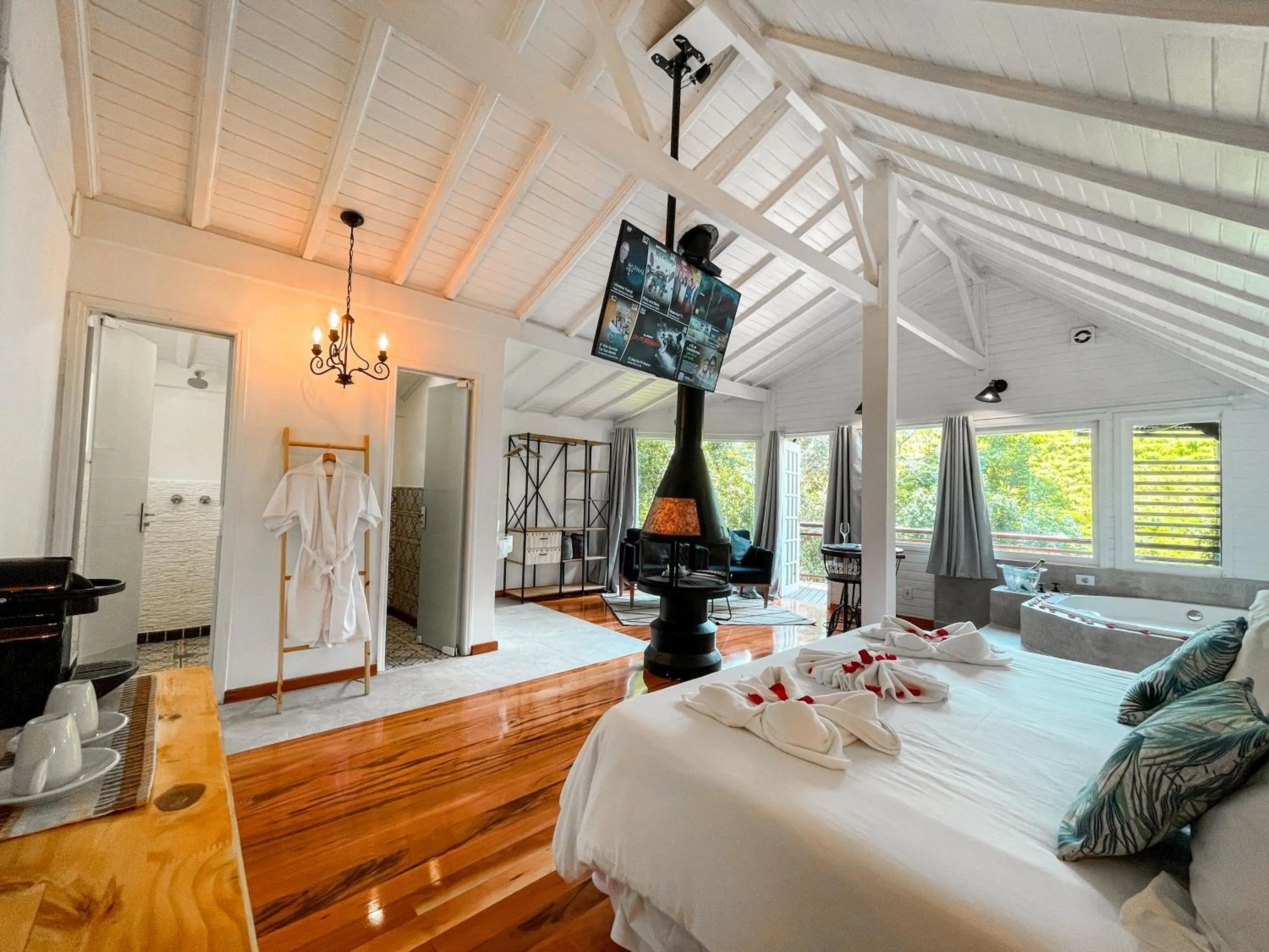 Bed in Pousada Solar D'Araucaria