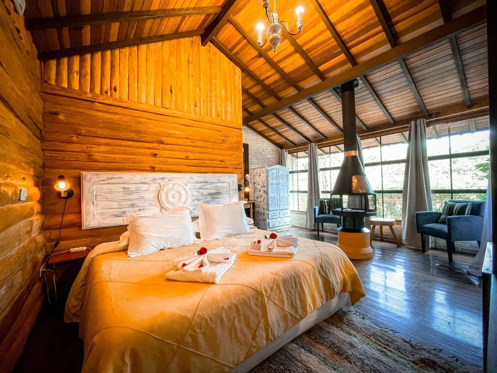 Bed in Pousada Solar D'Araucaria