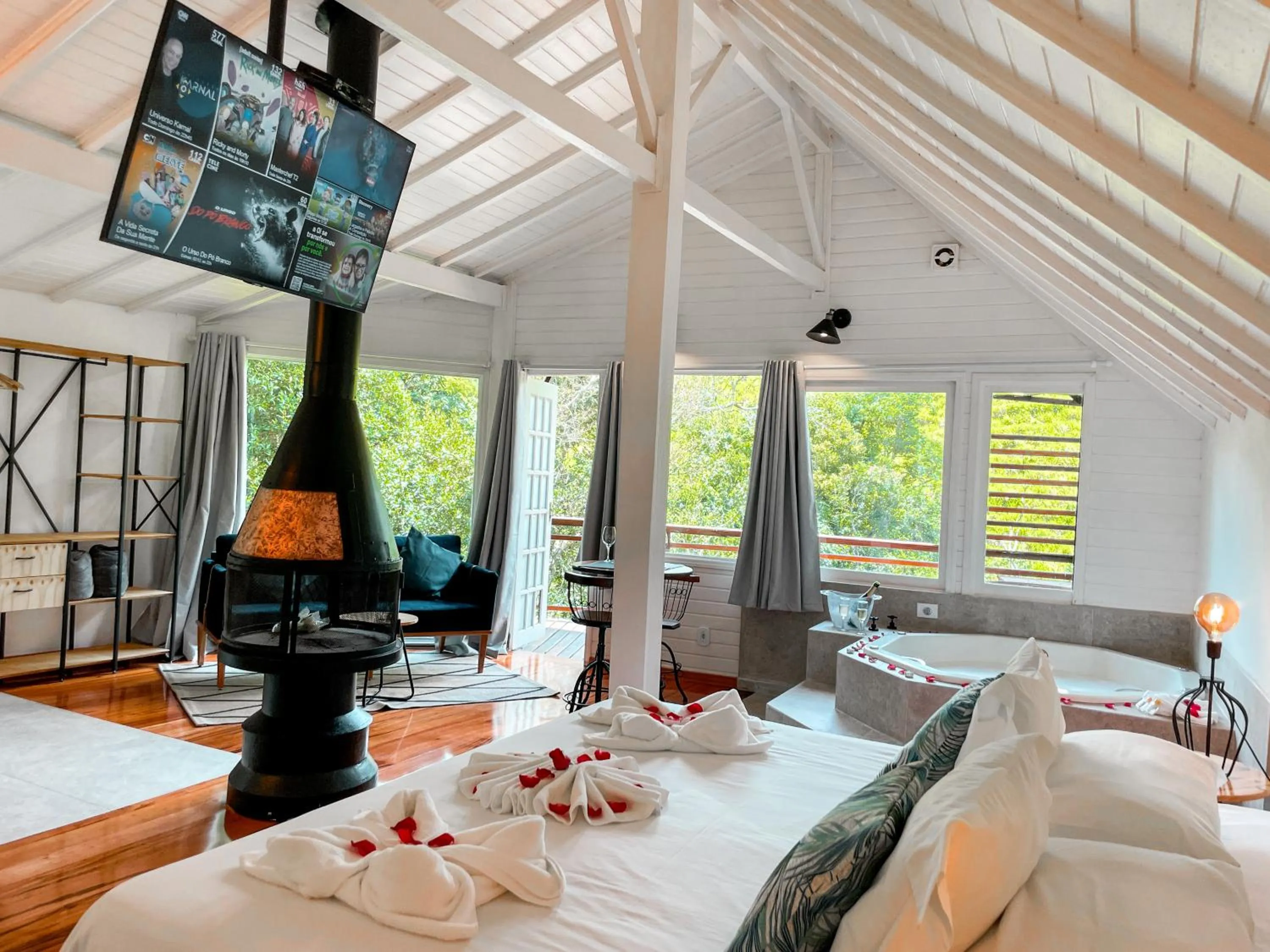 Bed in Pousada Solar D'Araucaria