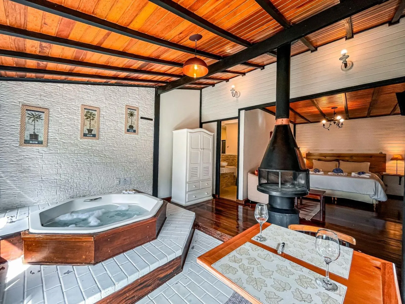 Bed in Pousada Solar D'Araucaria