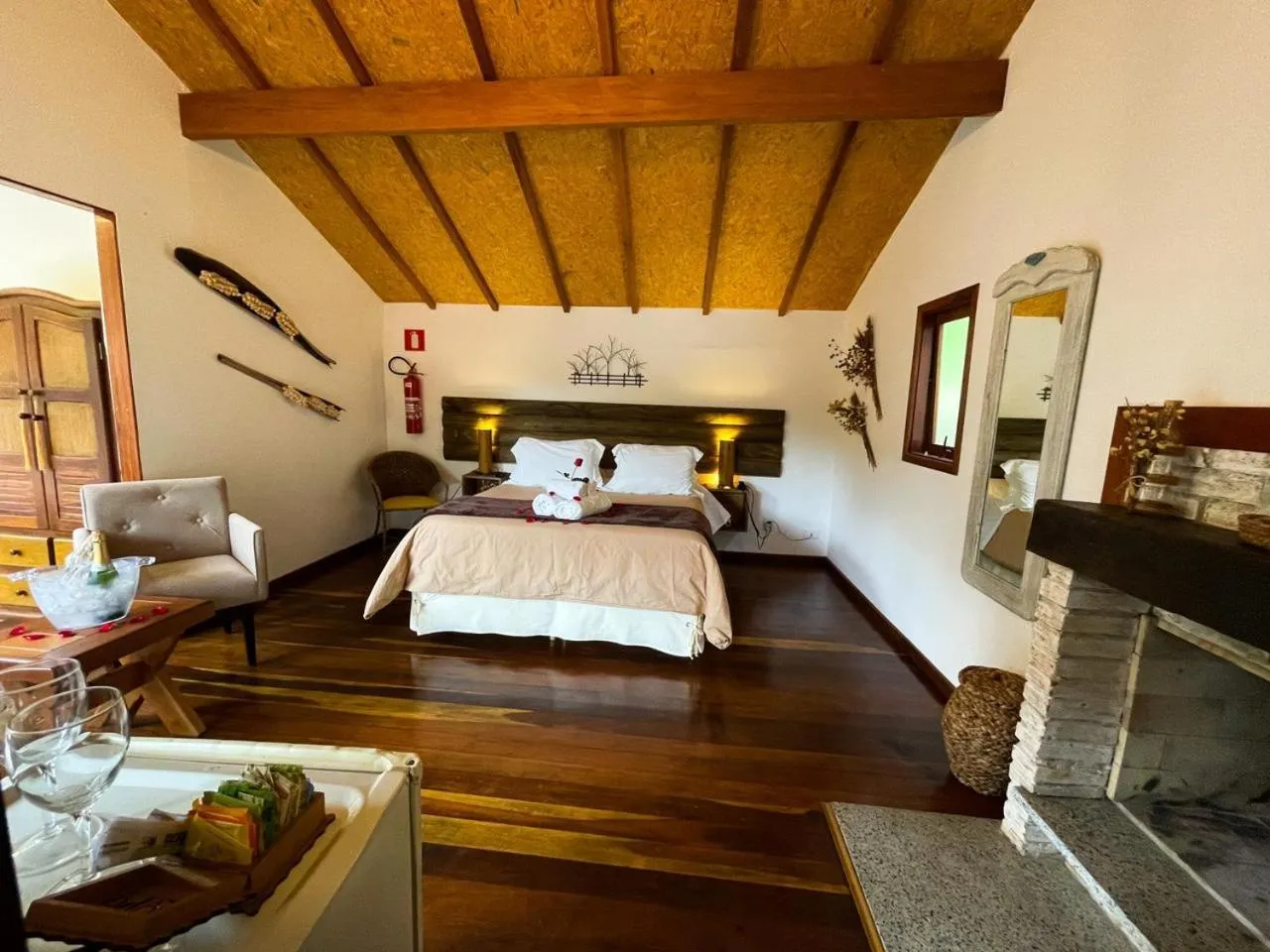 Bed in Pousada Solar D'Araucaria