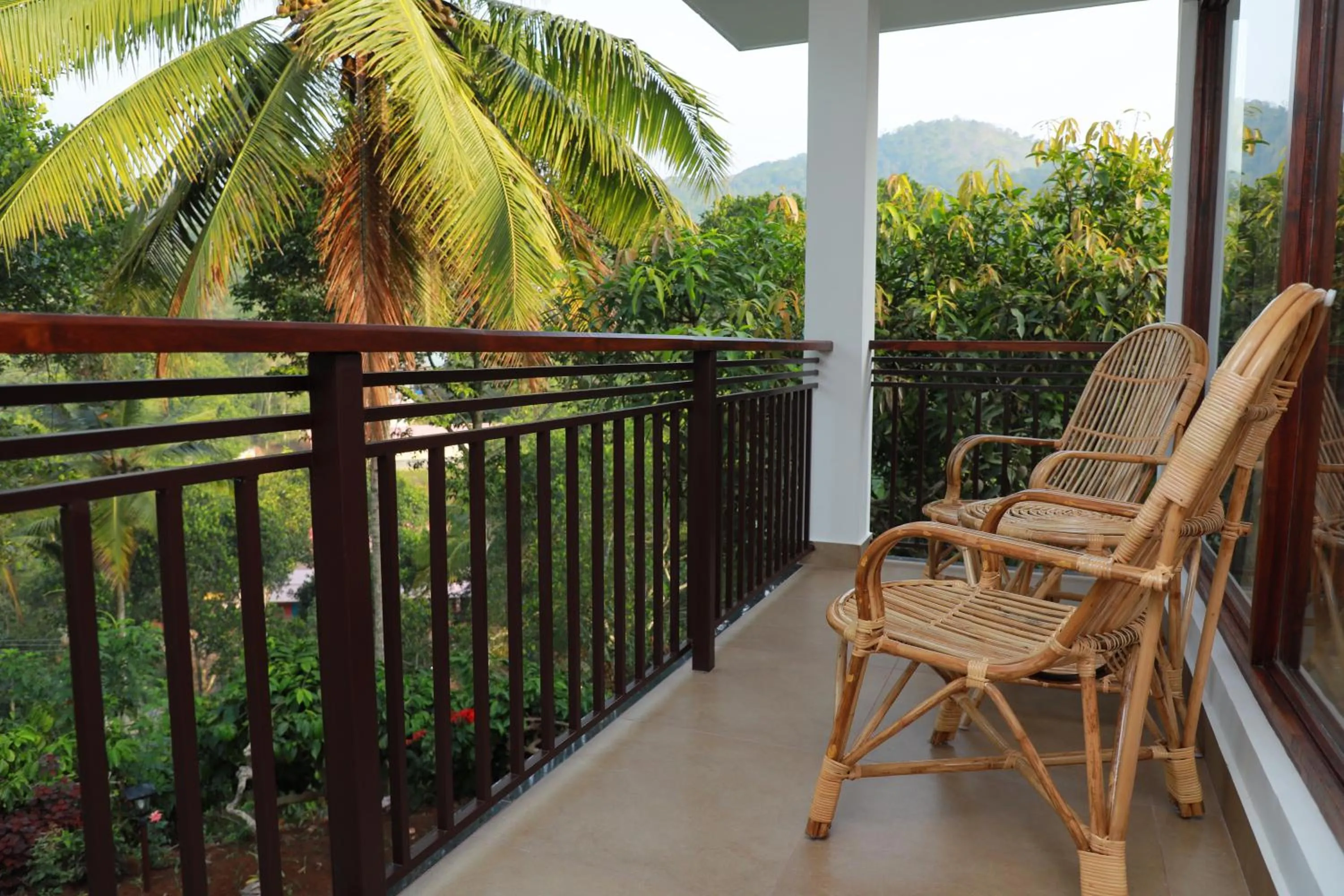 Balcony/Terrace in Coffee and Pepper Plantation Homestay