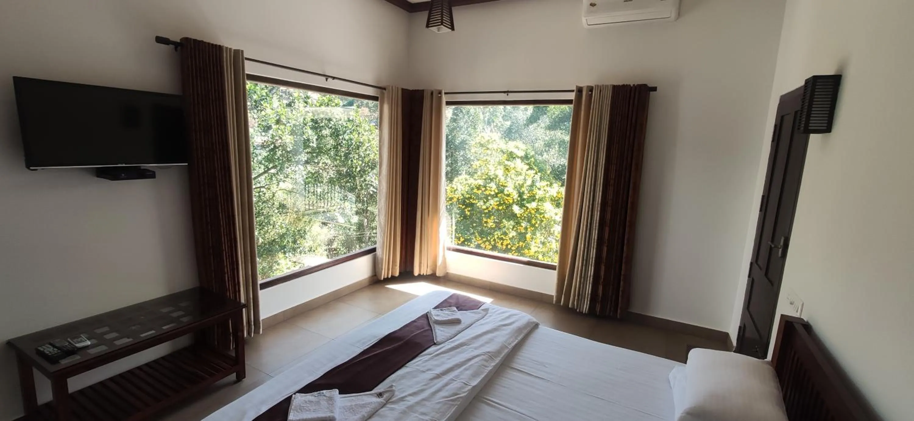 View (from property/room), Bed in Coffee and Pepper Plantation Homestay
