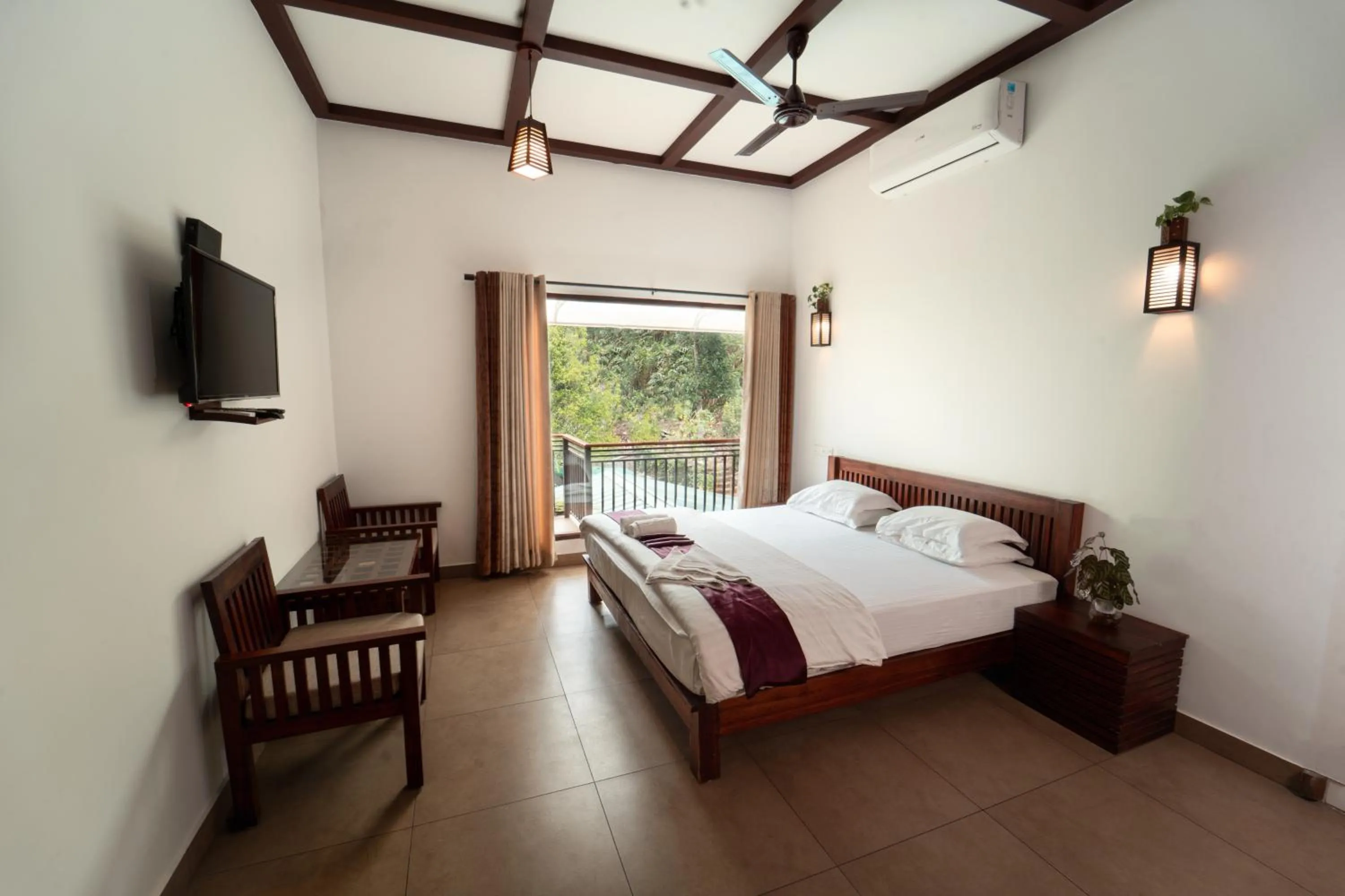 Bed in Coffee and Pepper Plantation Homestay