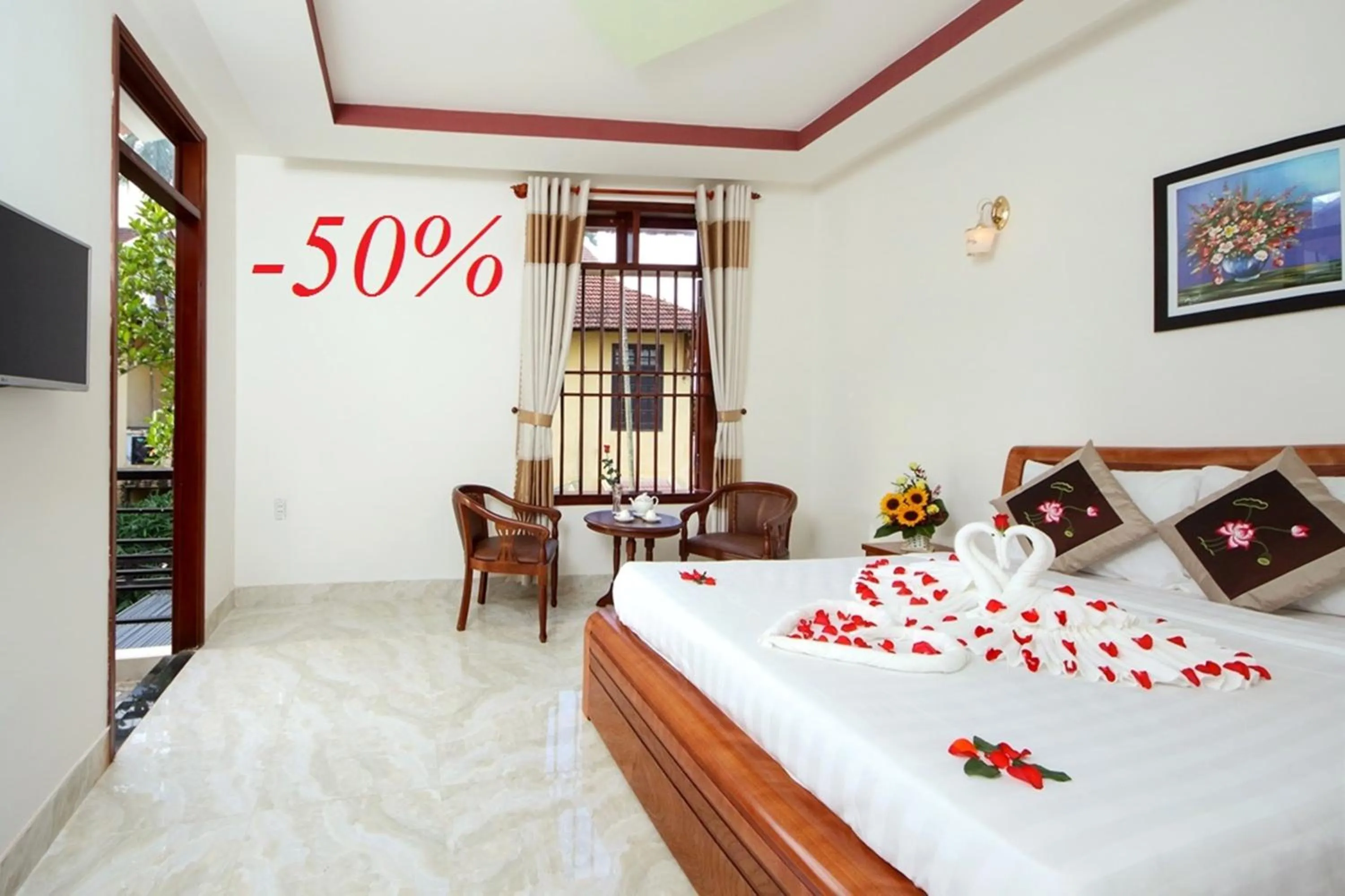 Bed in Hoi An Dat Cam Homestay