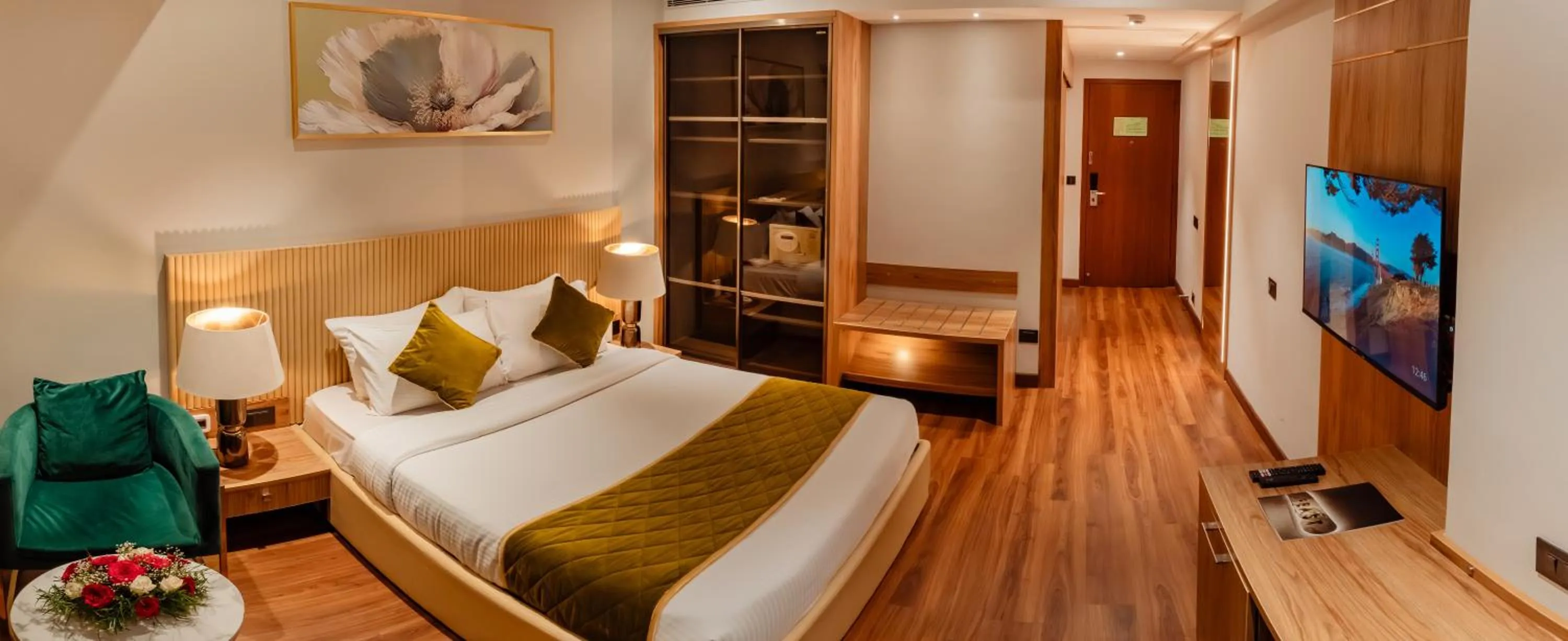 Bedroom, Bed in Travancore Court