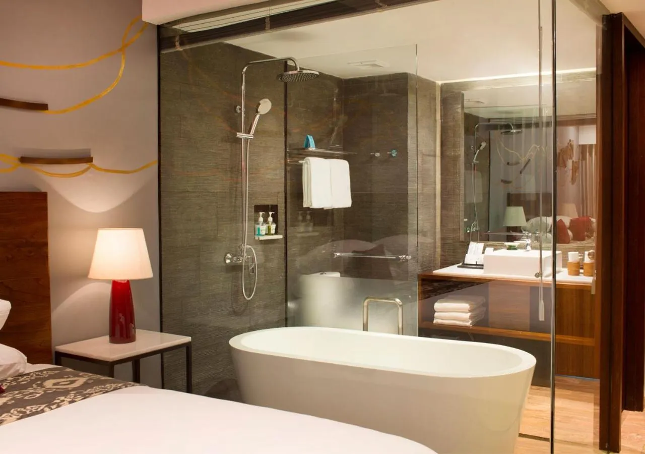 Bathroom, Bed in Novus Giri Resort & Spa