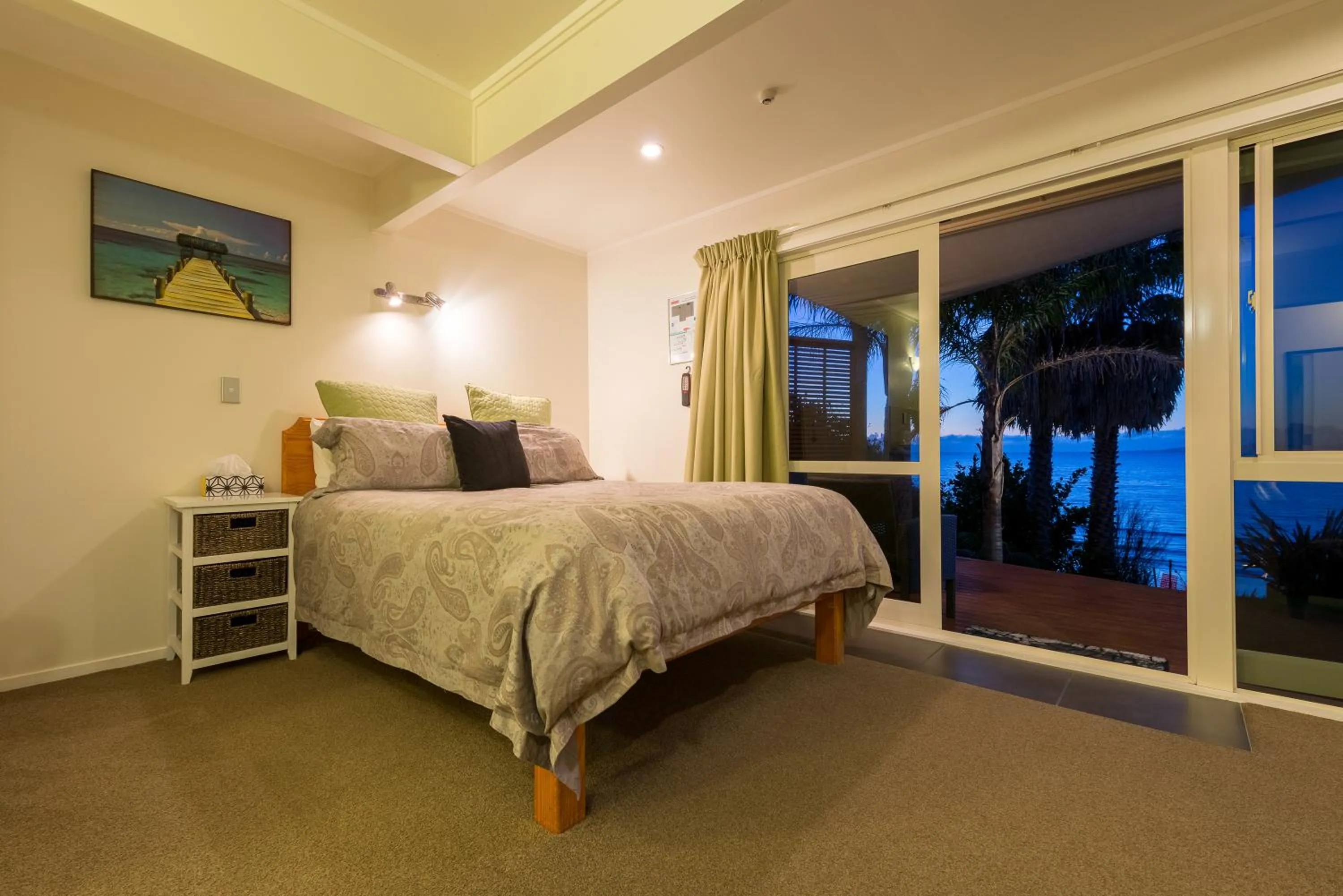 Bedroom, Bed in By the Bay Beachfront Apartments