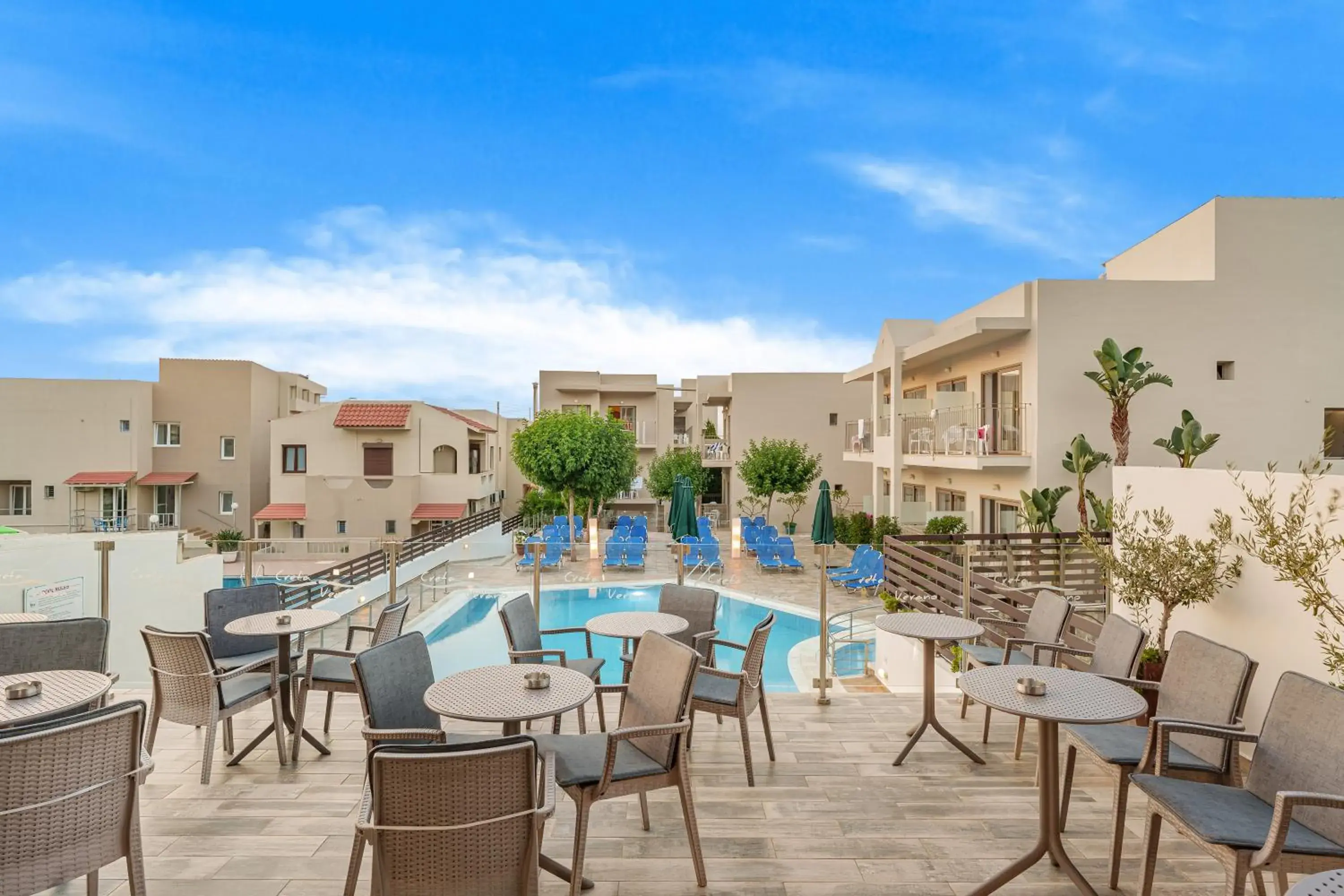 Pool view in Creta Verano Hotel Pool view in Creta Verano Hotel