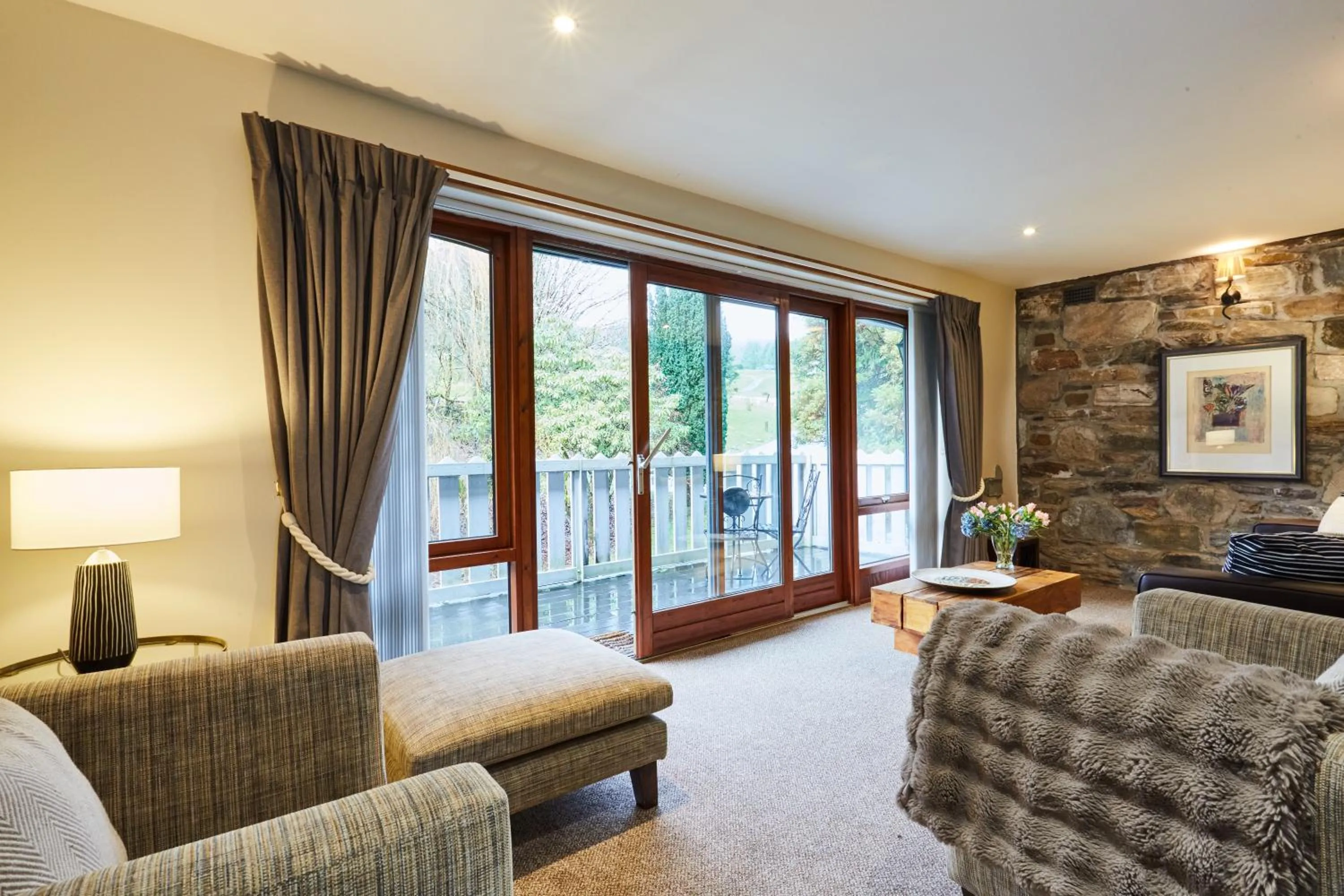 Seating area in LOCH TAY HIGHLAND LODGES and GLAMPING PARK