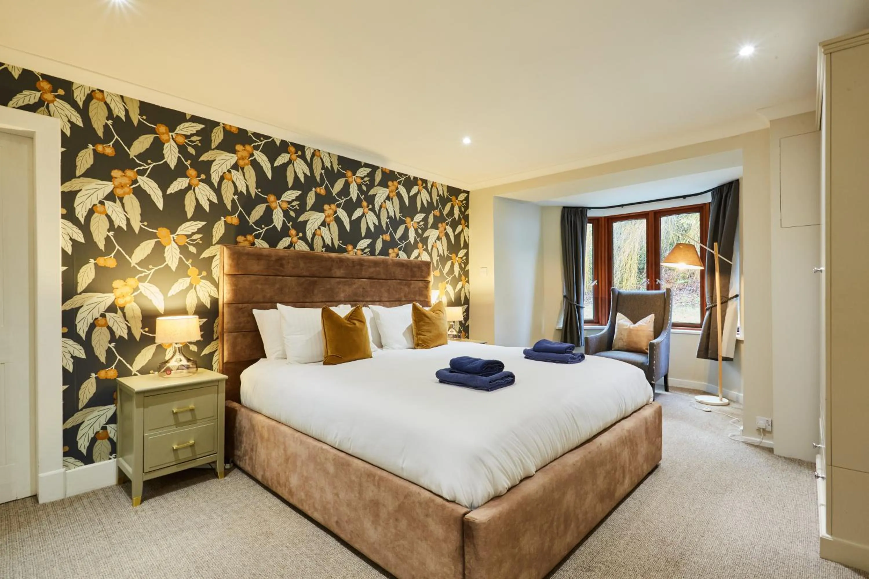 Bedroom, Bed in LOCH TAY HIGHLAND LODGES and GLAMPING PARK