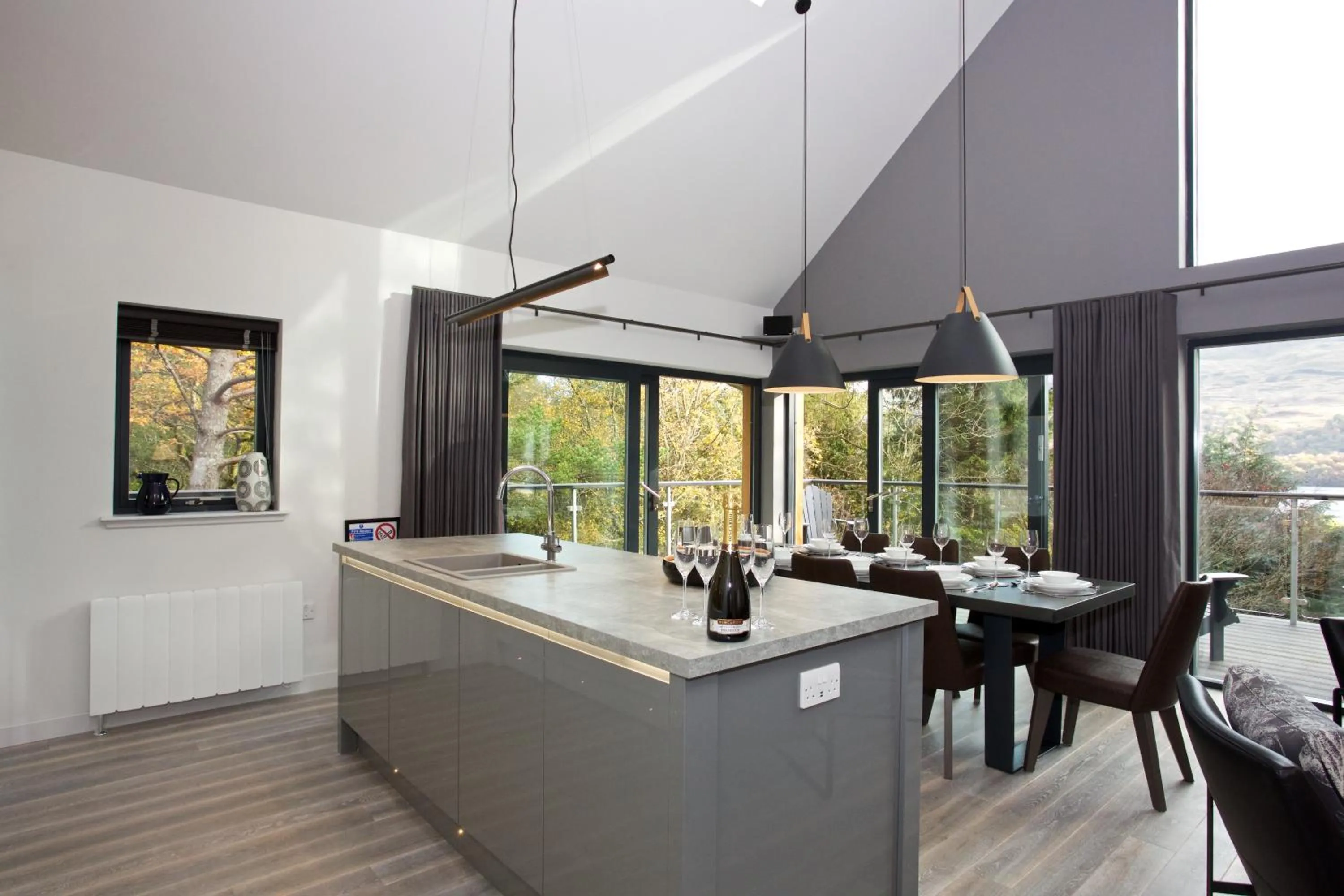 Kitchen or kitchenette in LOCH TAY HIGHLAND LODGES and GLAMPING PARK