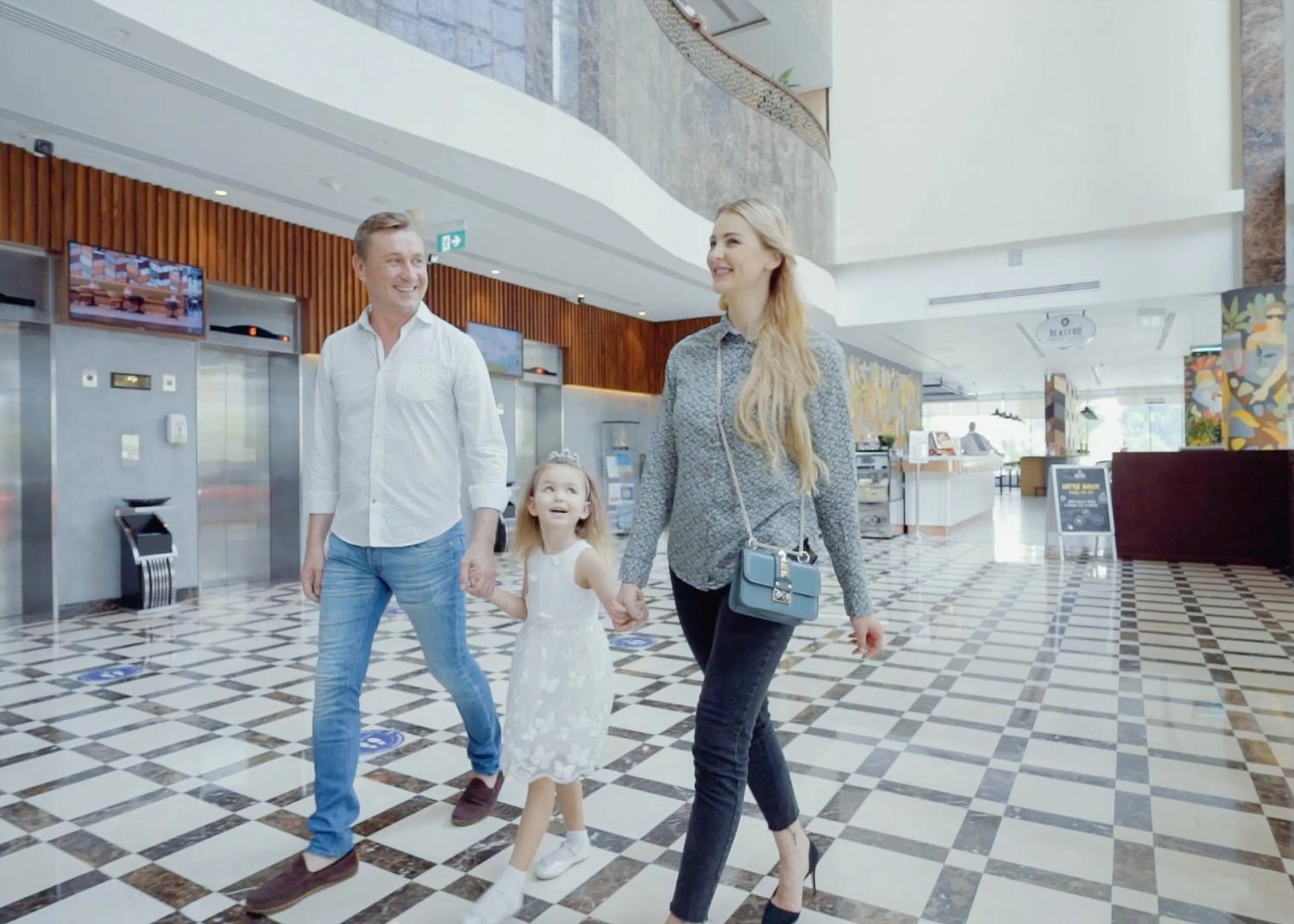 group of guests in First Central Hotel Suites