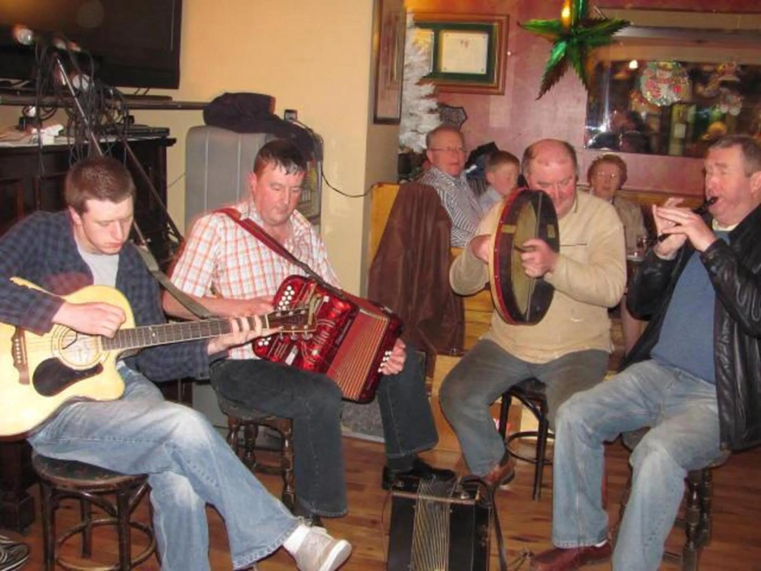 group of guests in The Anvil Bar B&B