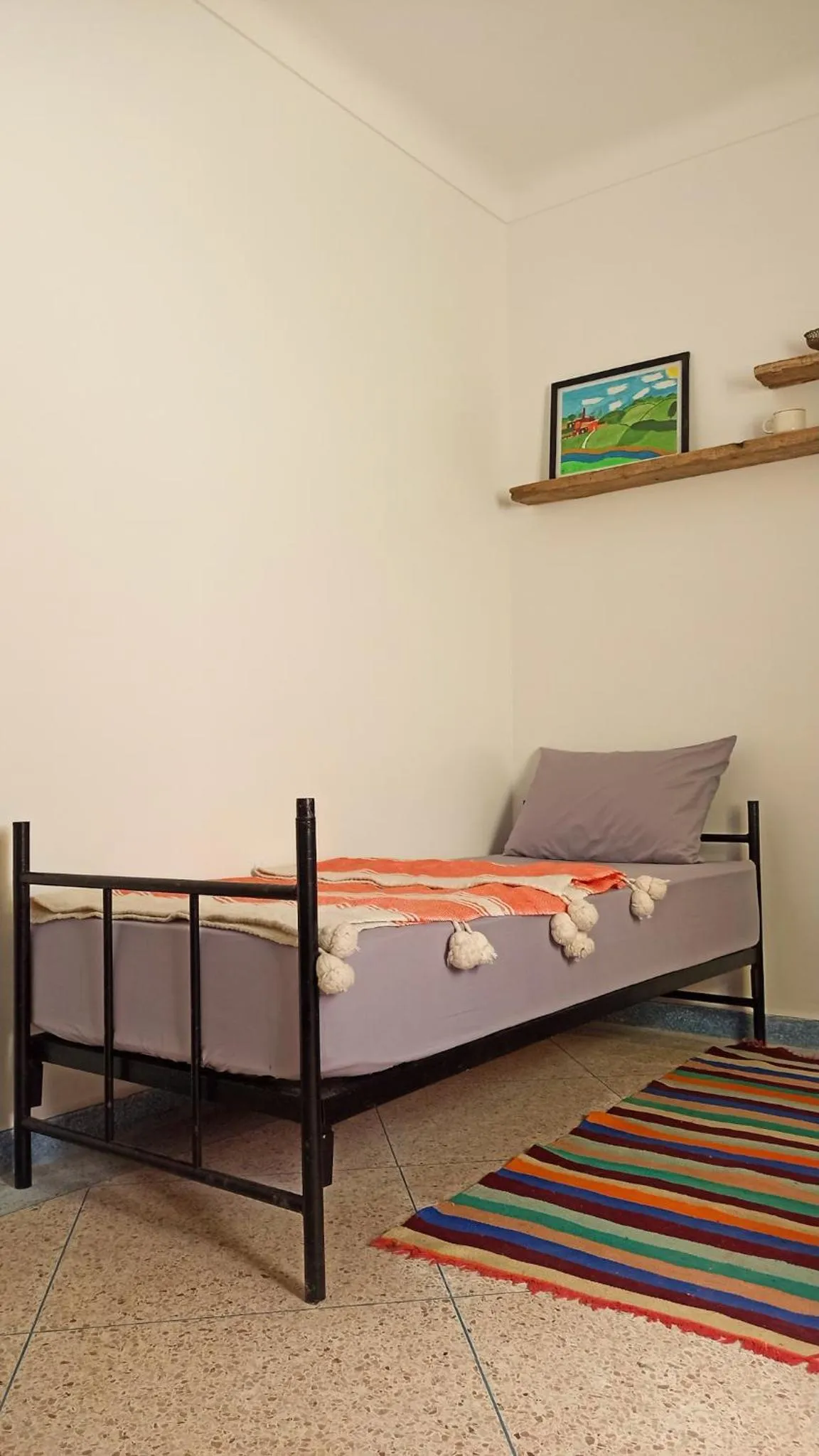 Bed in Home with a sea view