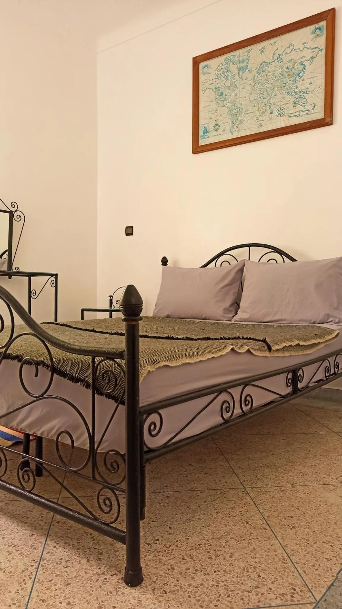 Bed in Home with a sea view