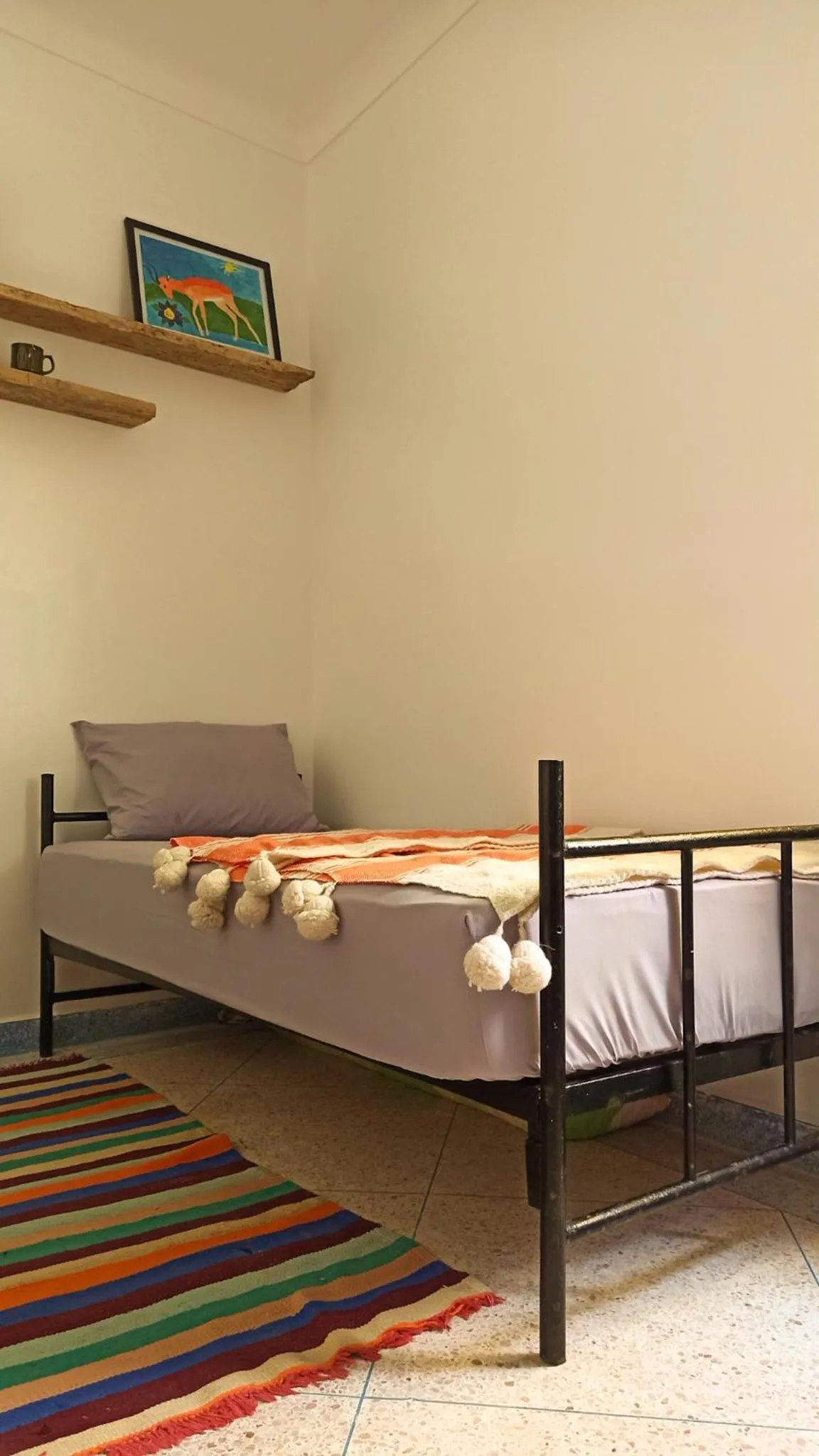 Bed in Home with a sea view