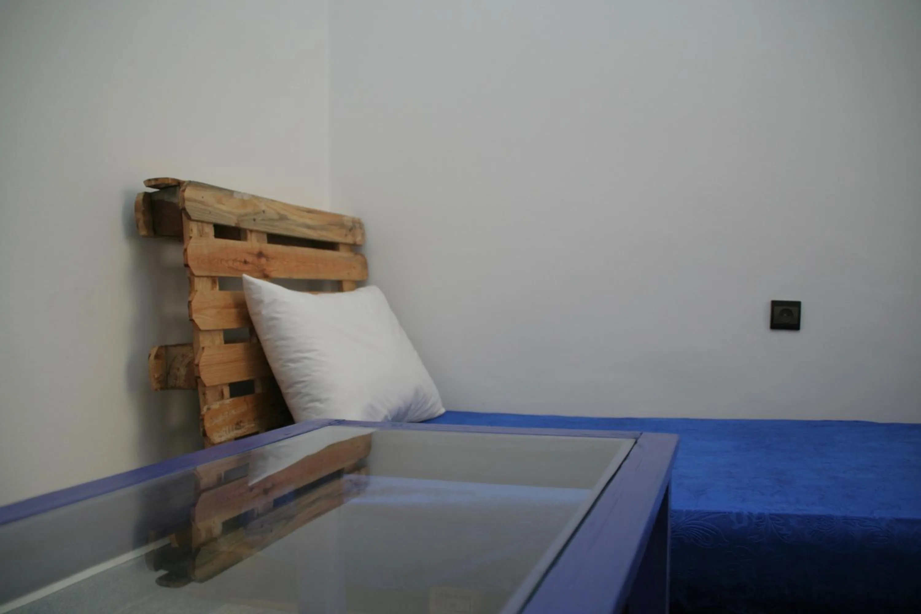 Bed in Home with a sea view