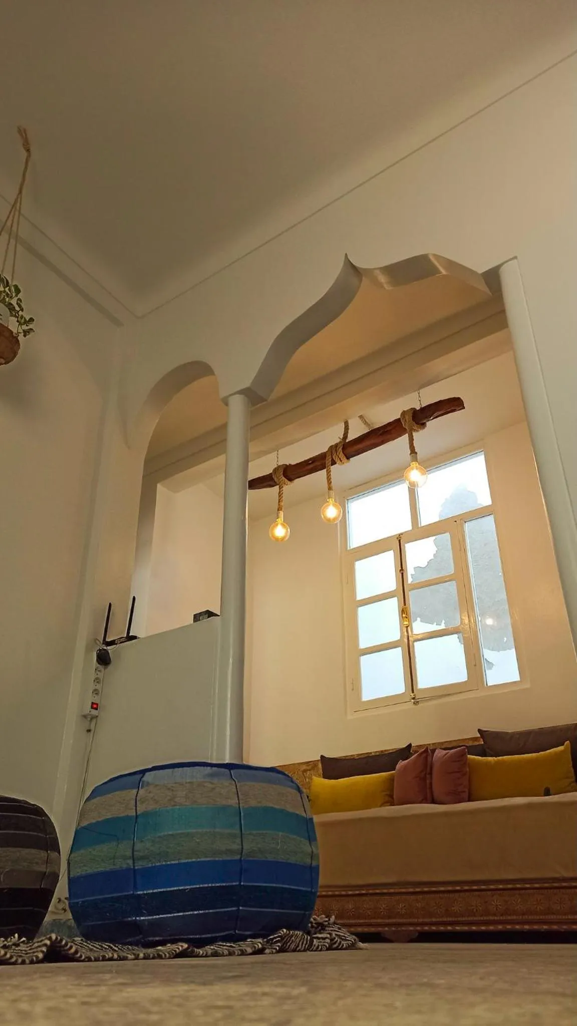 Bed in Home with a sea view