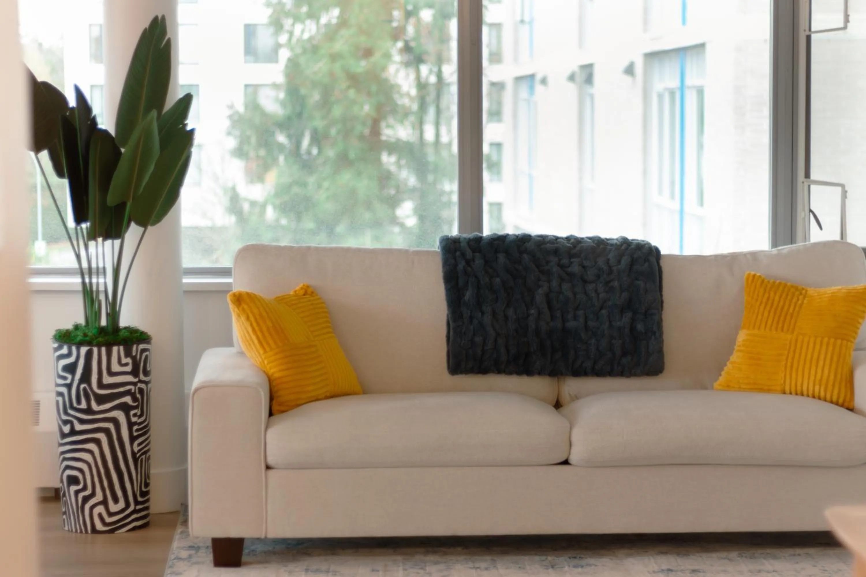Living room in Carey Centre on UBC campus