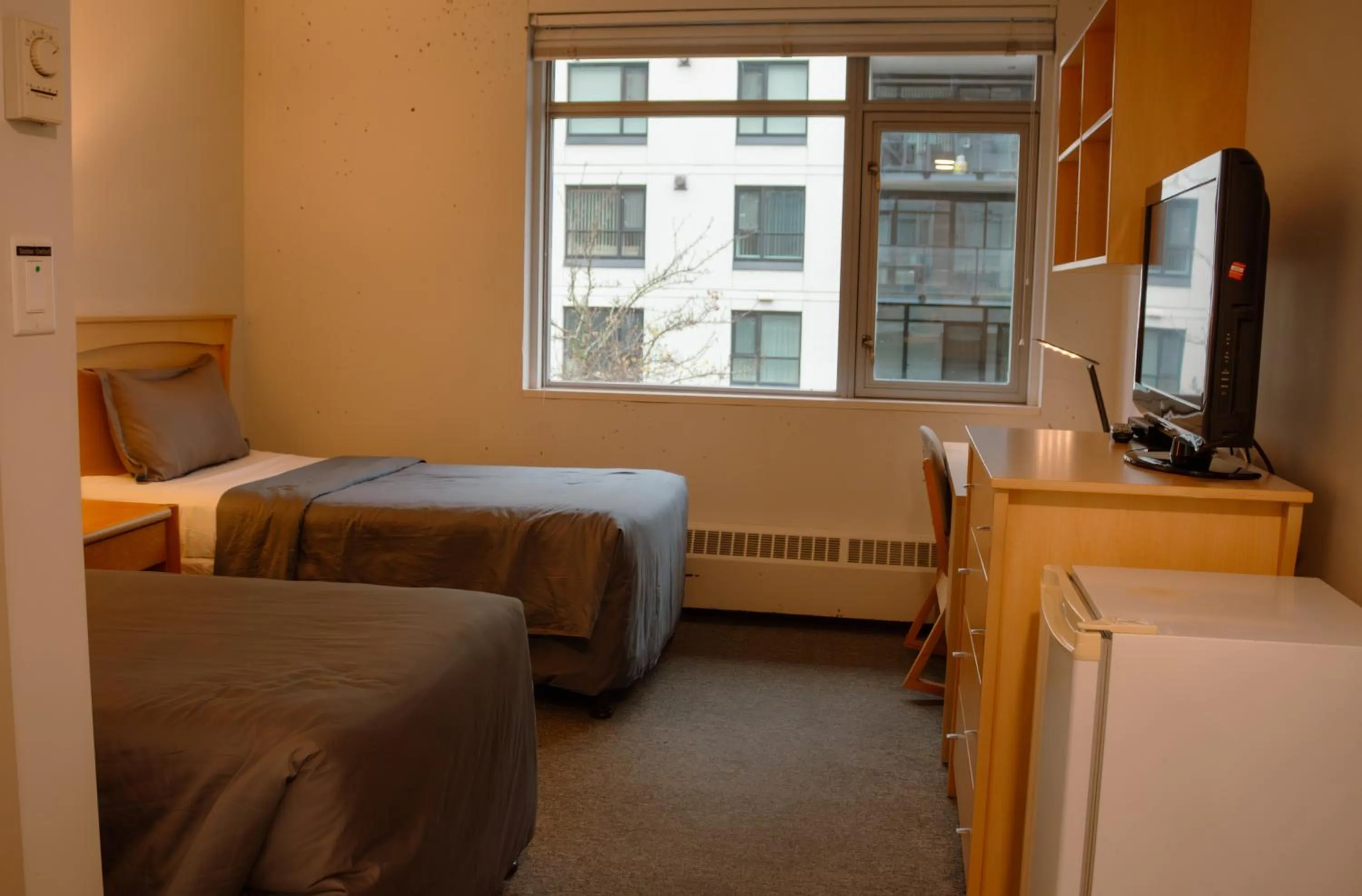 TV and multimedia, Bed in Carey Centre on UBC campus