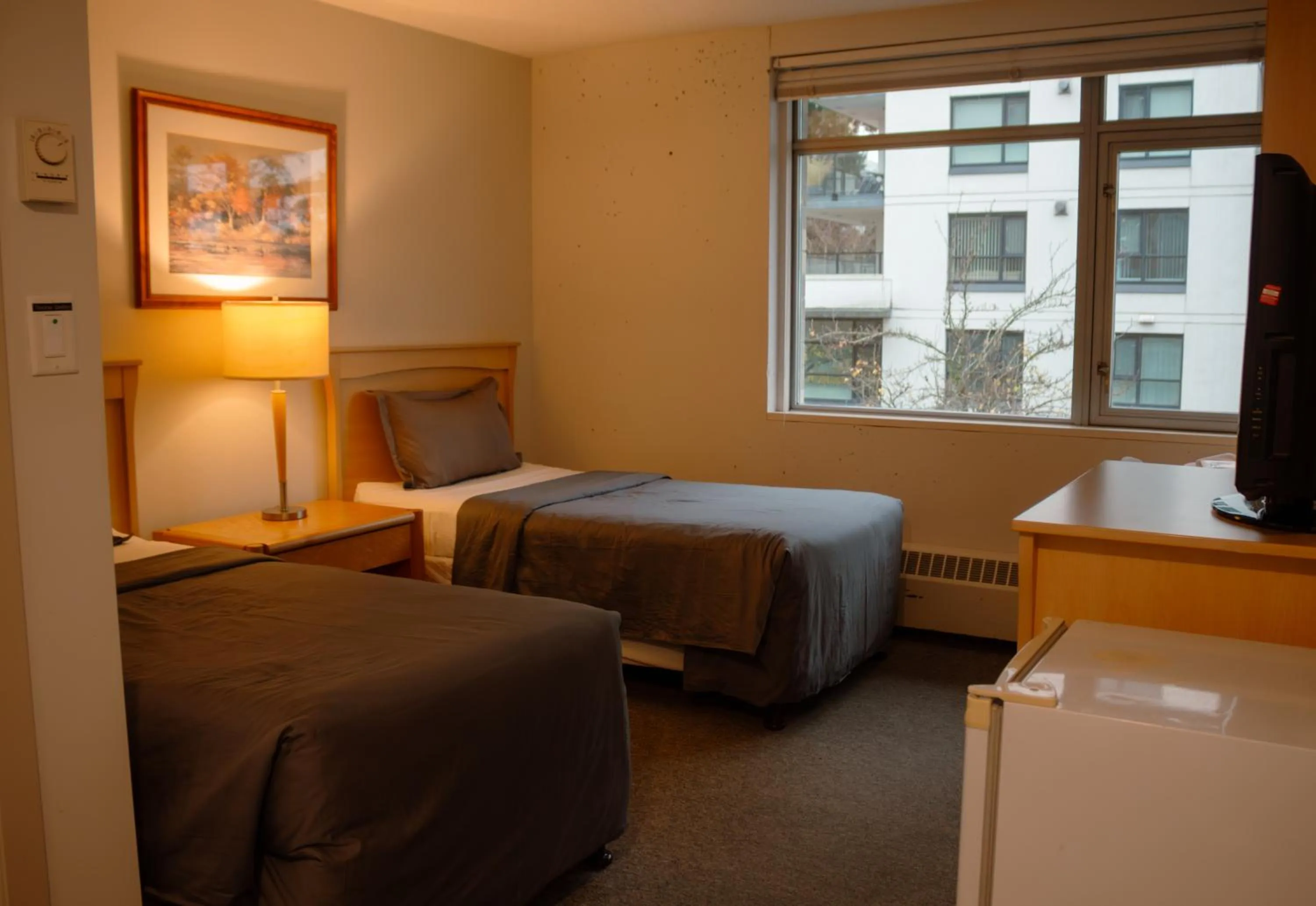 Bedroom, Bed in Carey Centre on UBC campus