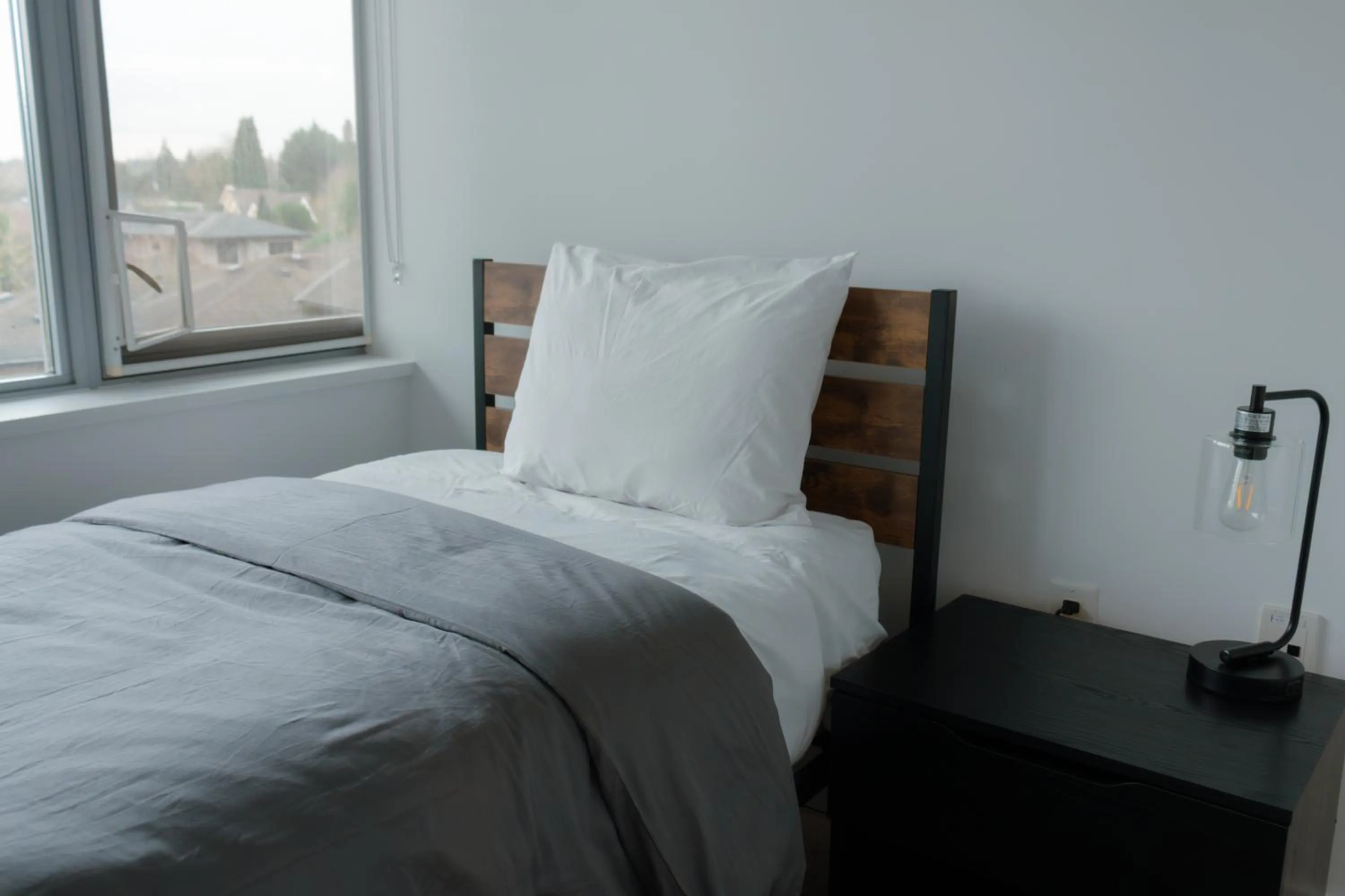 Bed in Carey Centre on UBC campus