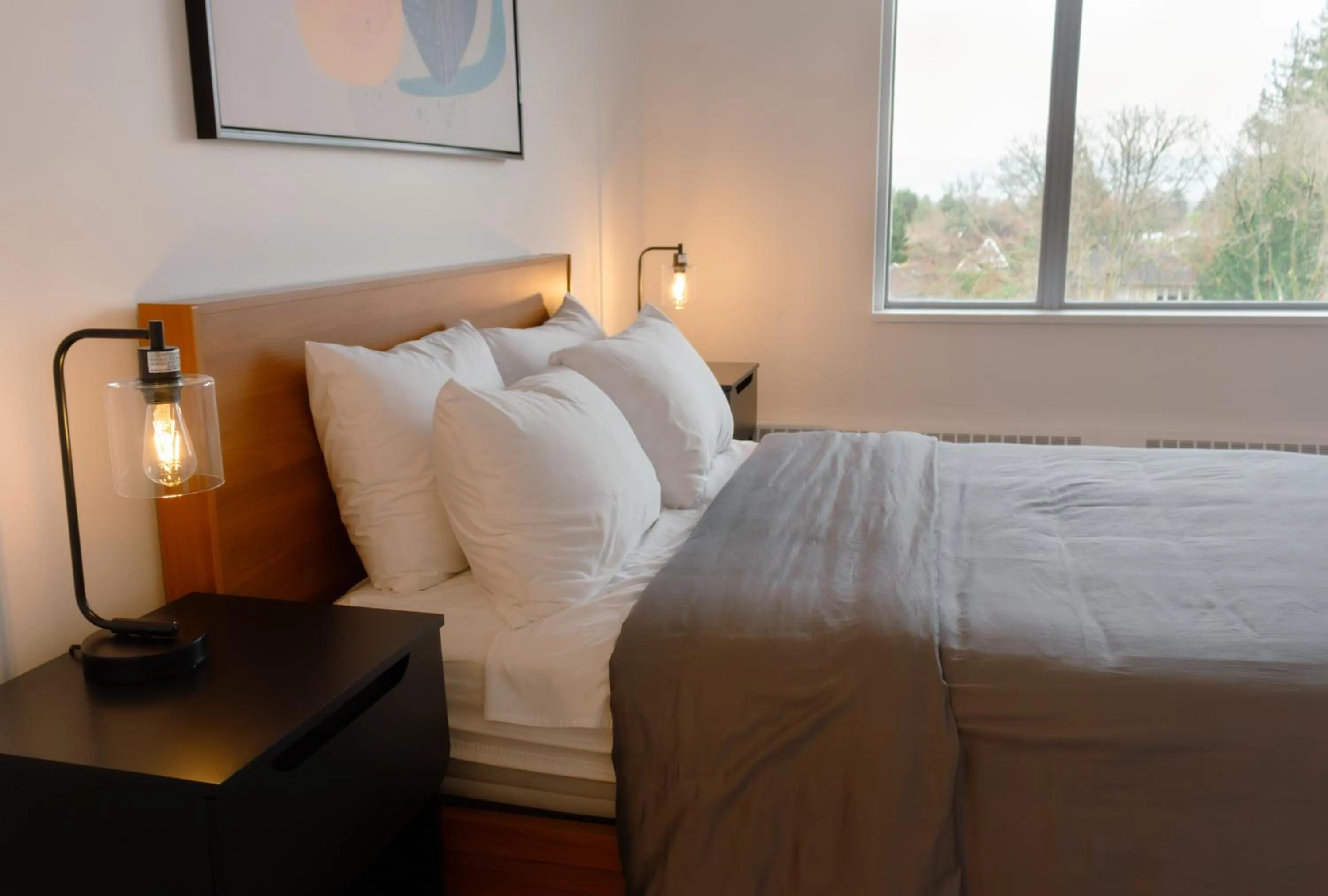 Bedroom, Bed in Carey Centre on UBC campus