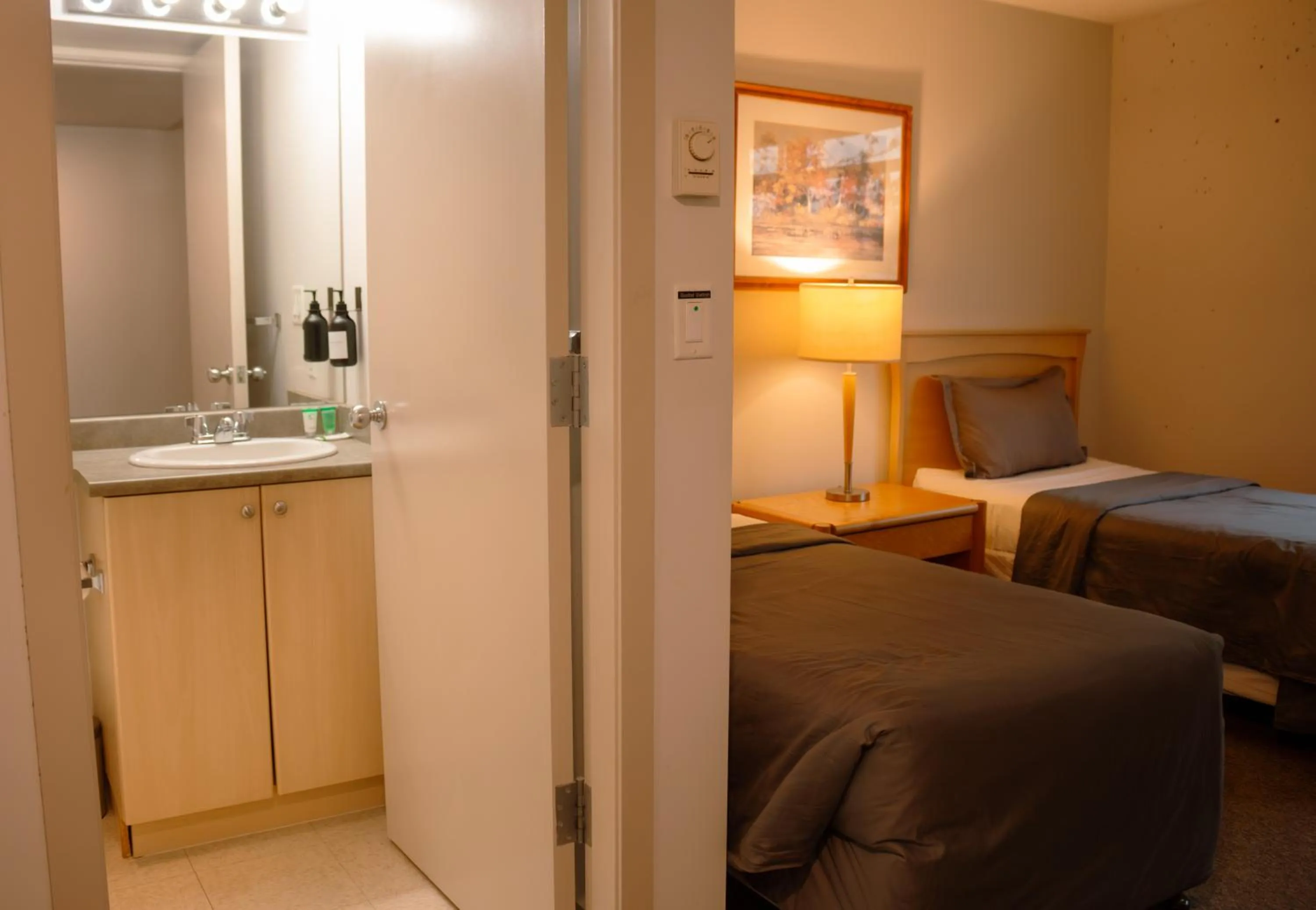 Photo of the whole room, Bed in Carey Centre on UBC campus