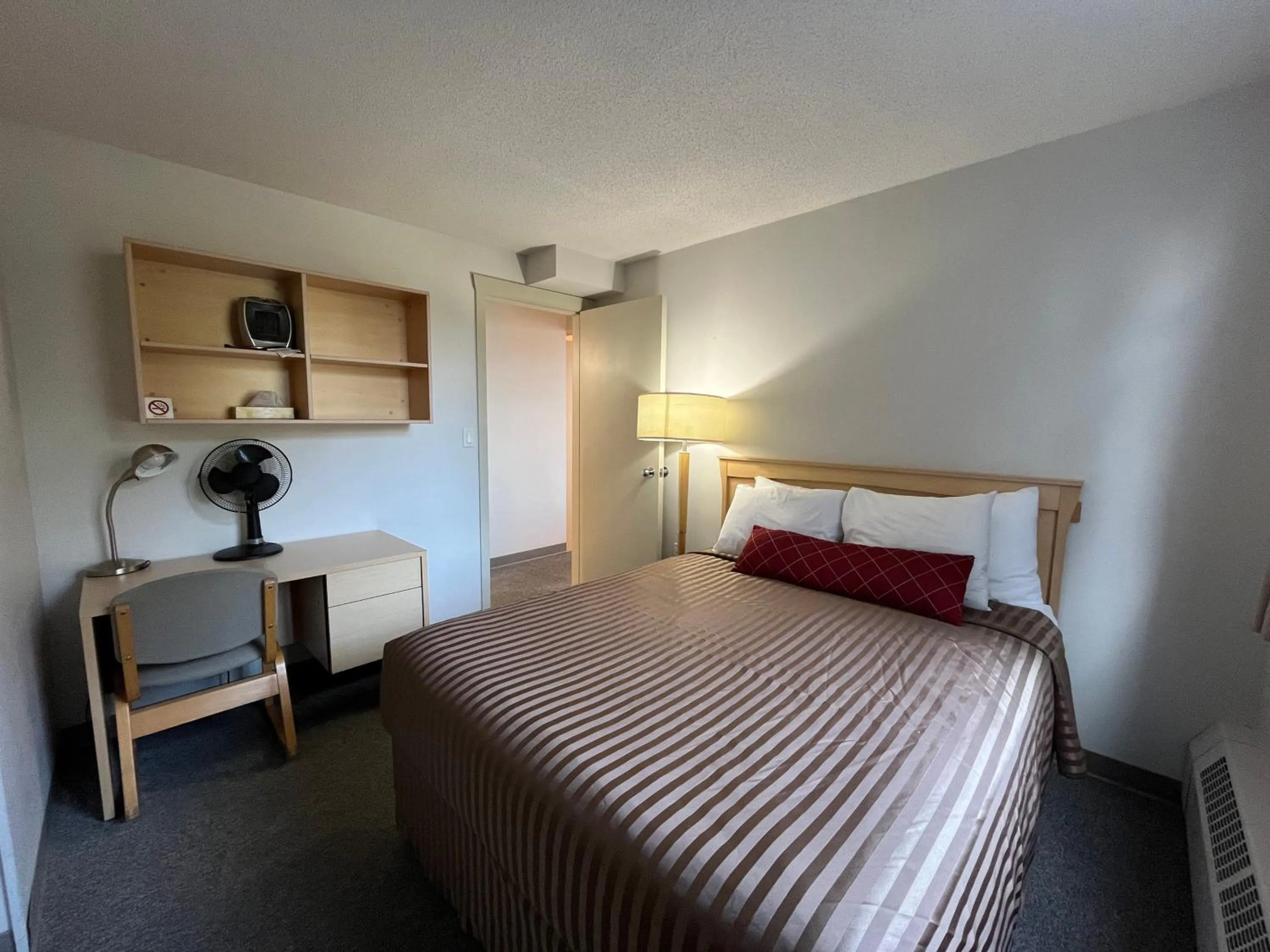 Bedroom, Bed in Carey Centre on UBC campus