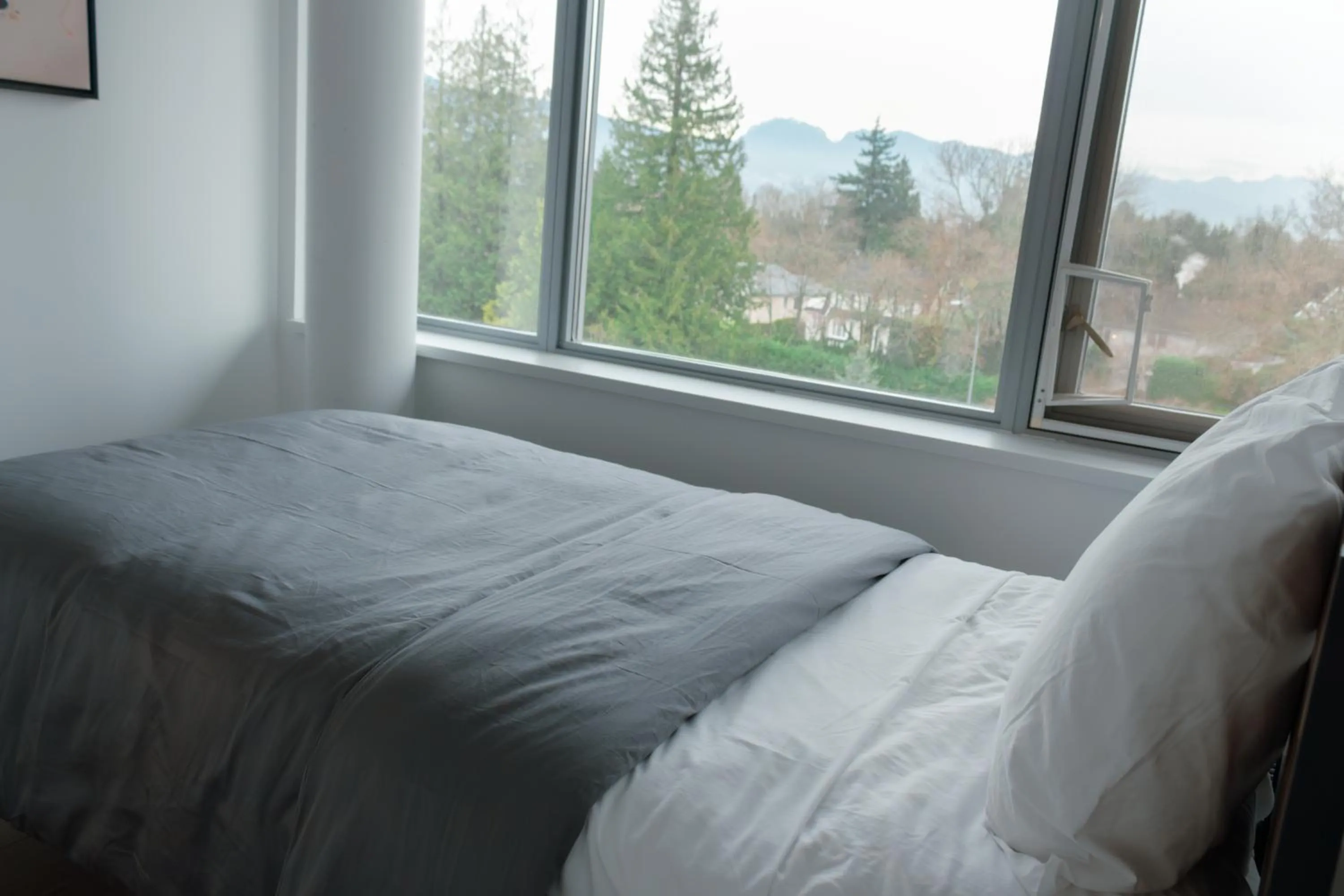 Bed in Carey Centre on UBC campus