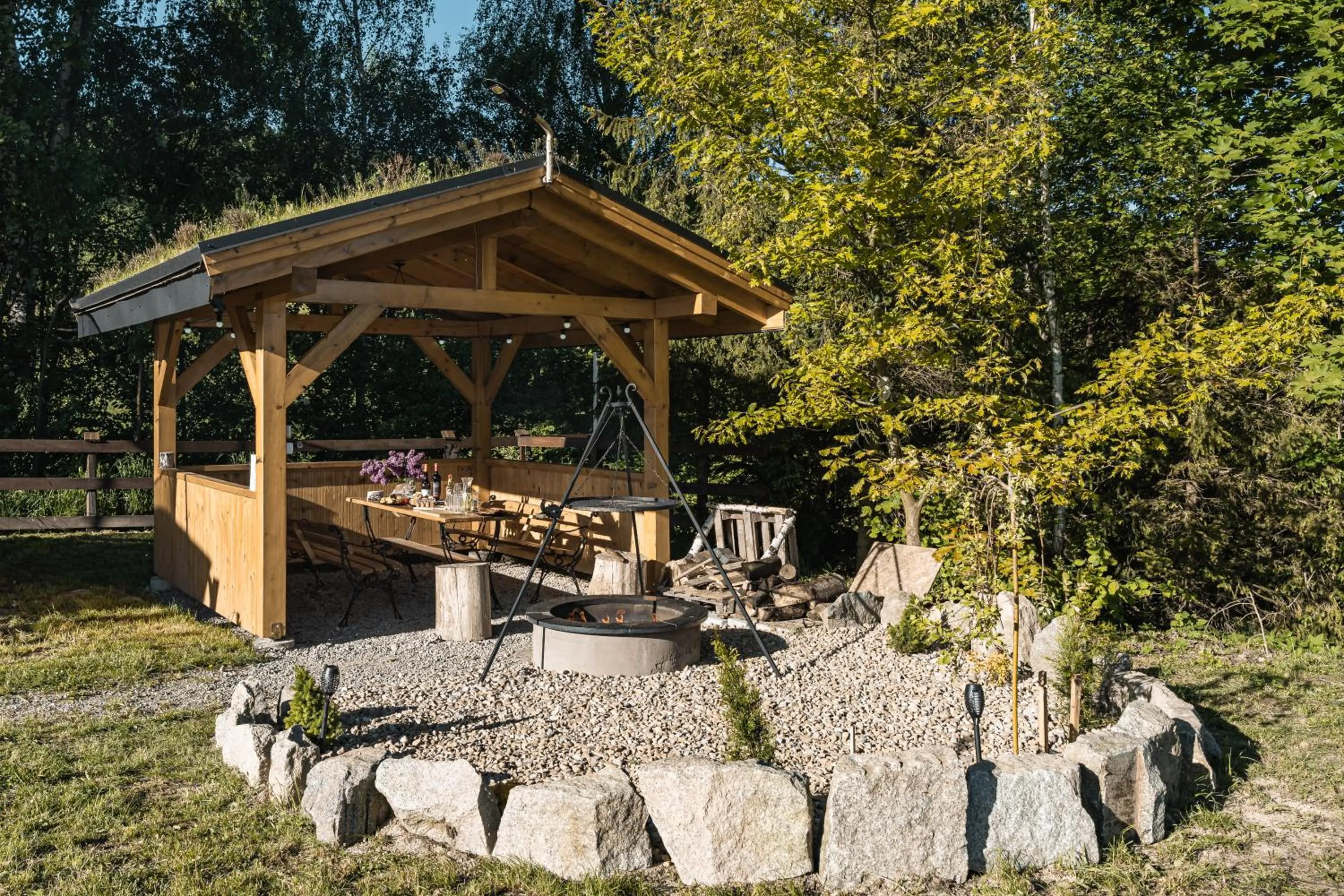 BBQ facilities in Zaciszne Domki w Kluszkowcach z Sauną i Balią