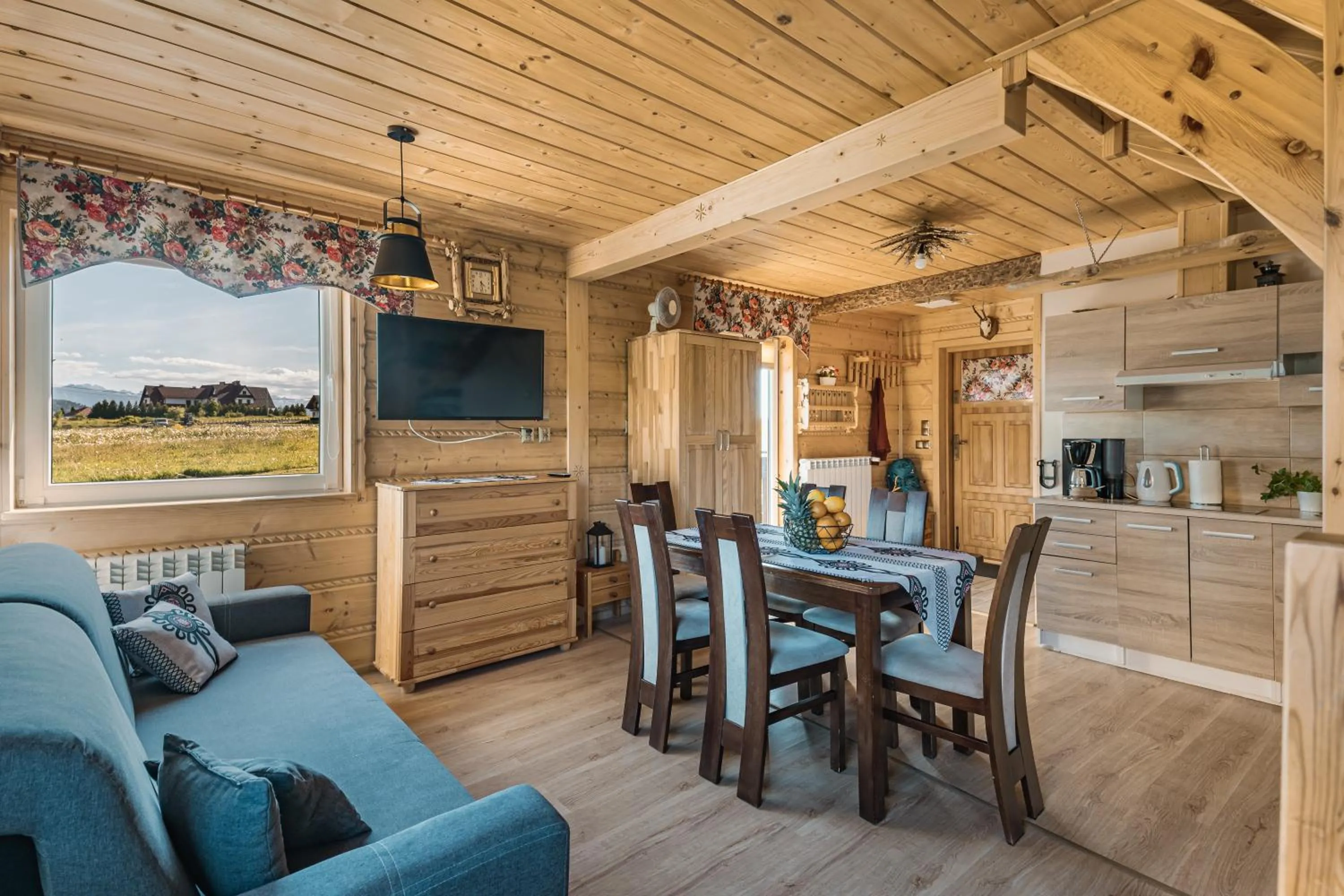 Living room in Zaciszne Domki w Kluszkowcach z Sauną i Balią