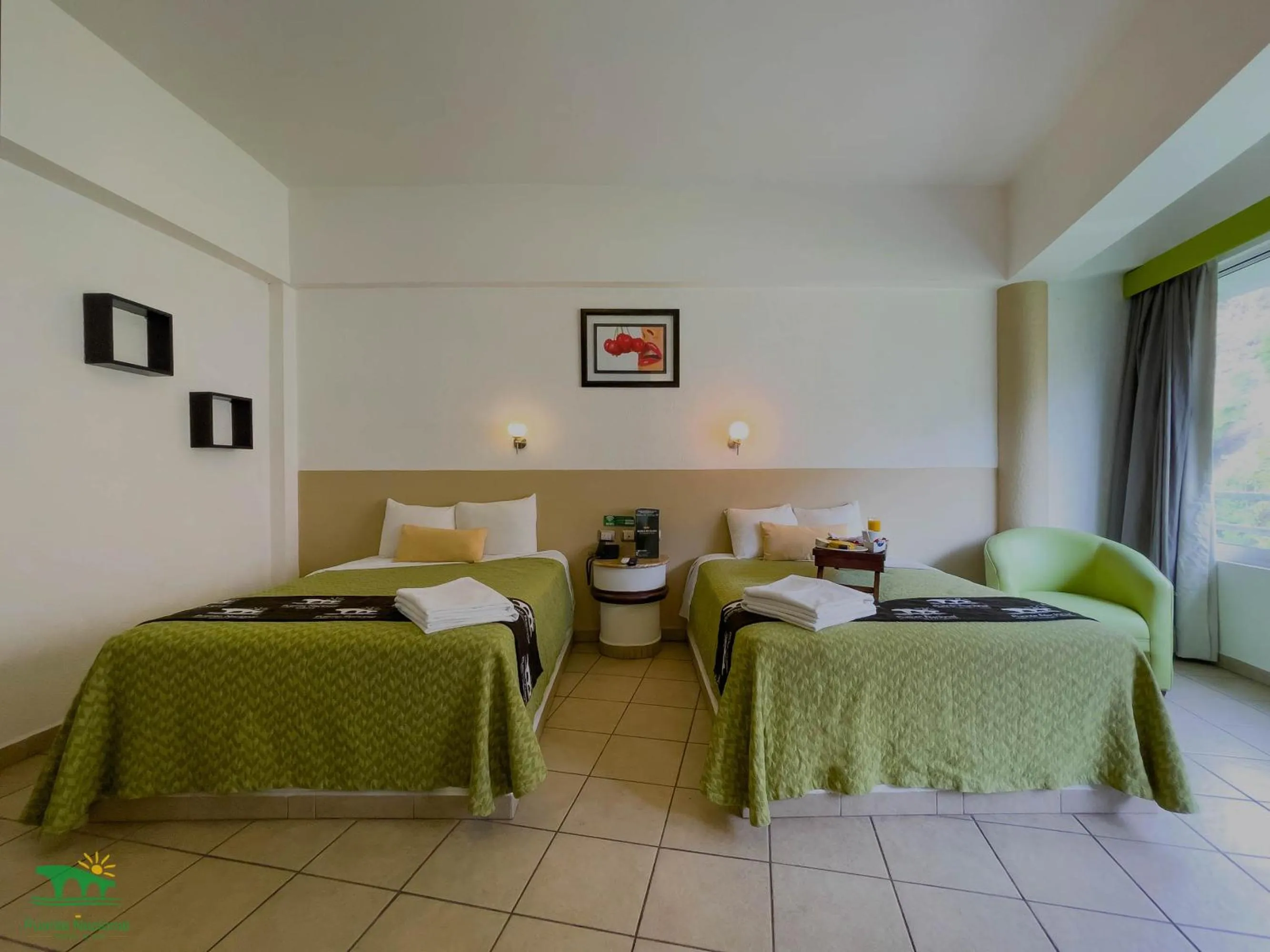 Bed in Hotel Puente Nacional & Spa