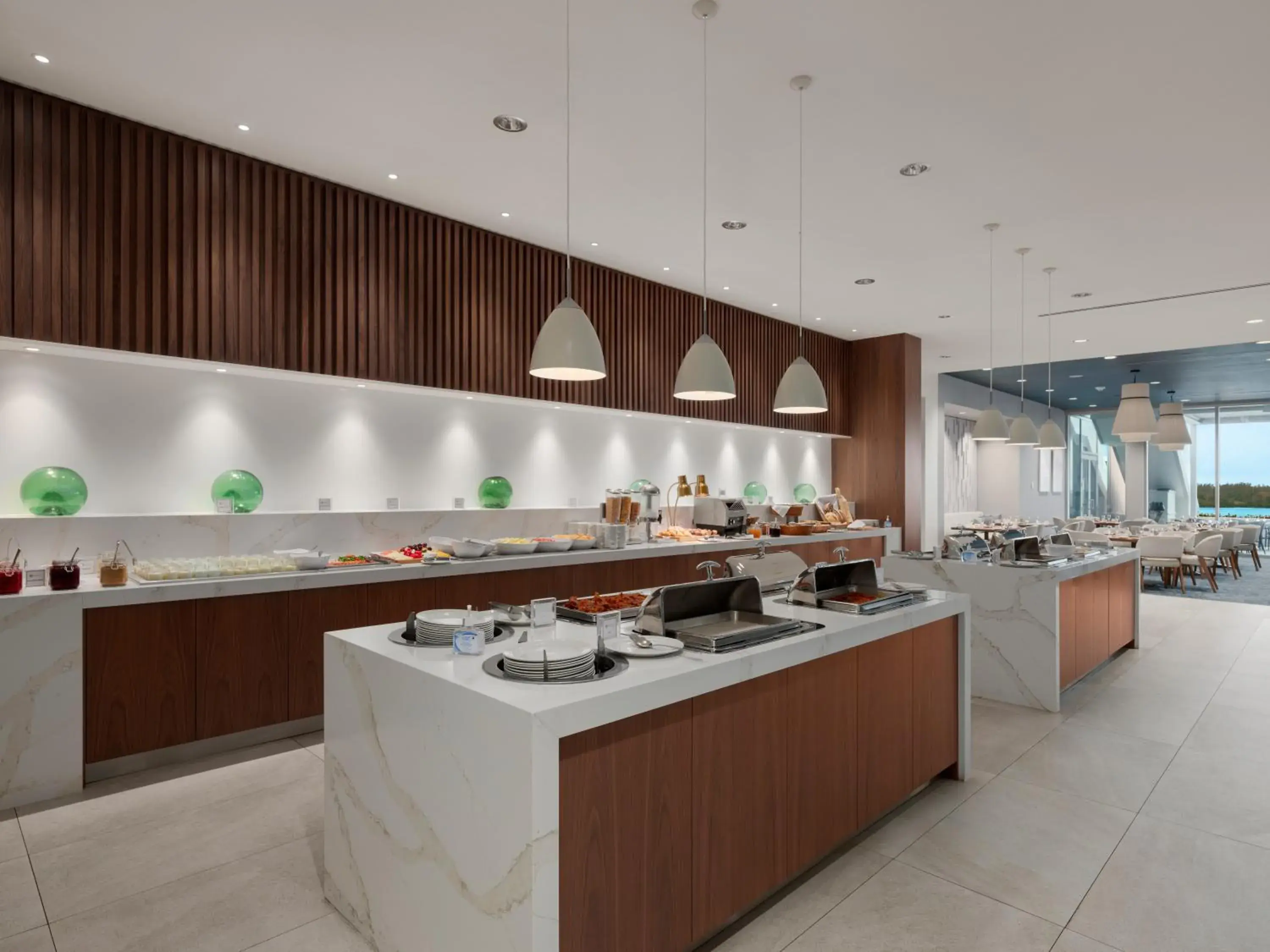 Buffet breakfast in Grotto Bay Beach Resort Buffet breakfast in Grotto Bay Beach Resort