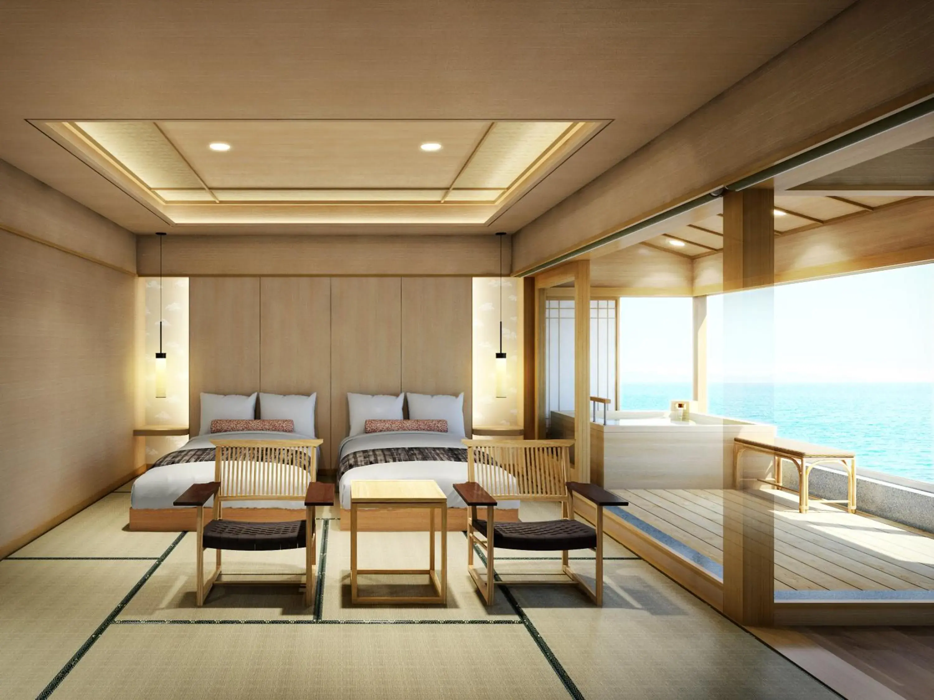 Bed in Kaike Shogetsu Bed in Kaike Shogetsu