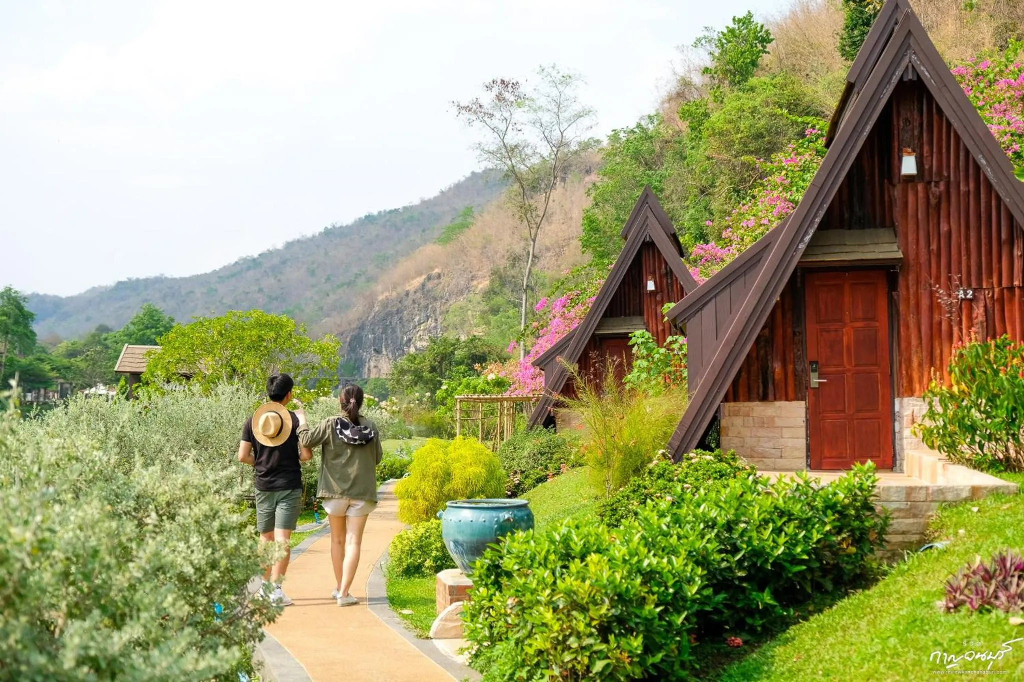 Inner courtyard view in Suan Sai Yok Resort