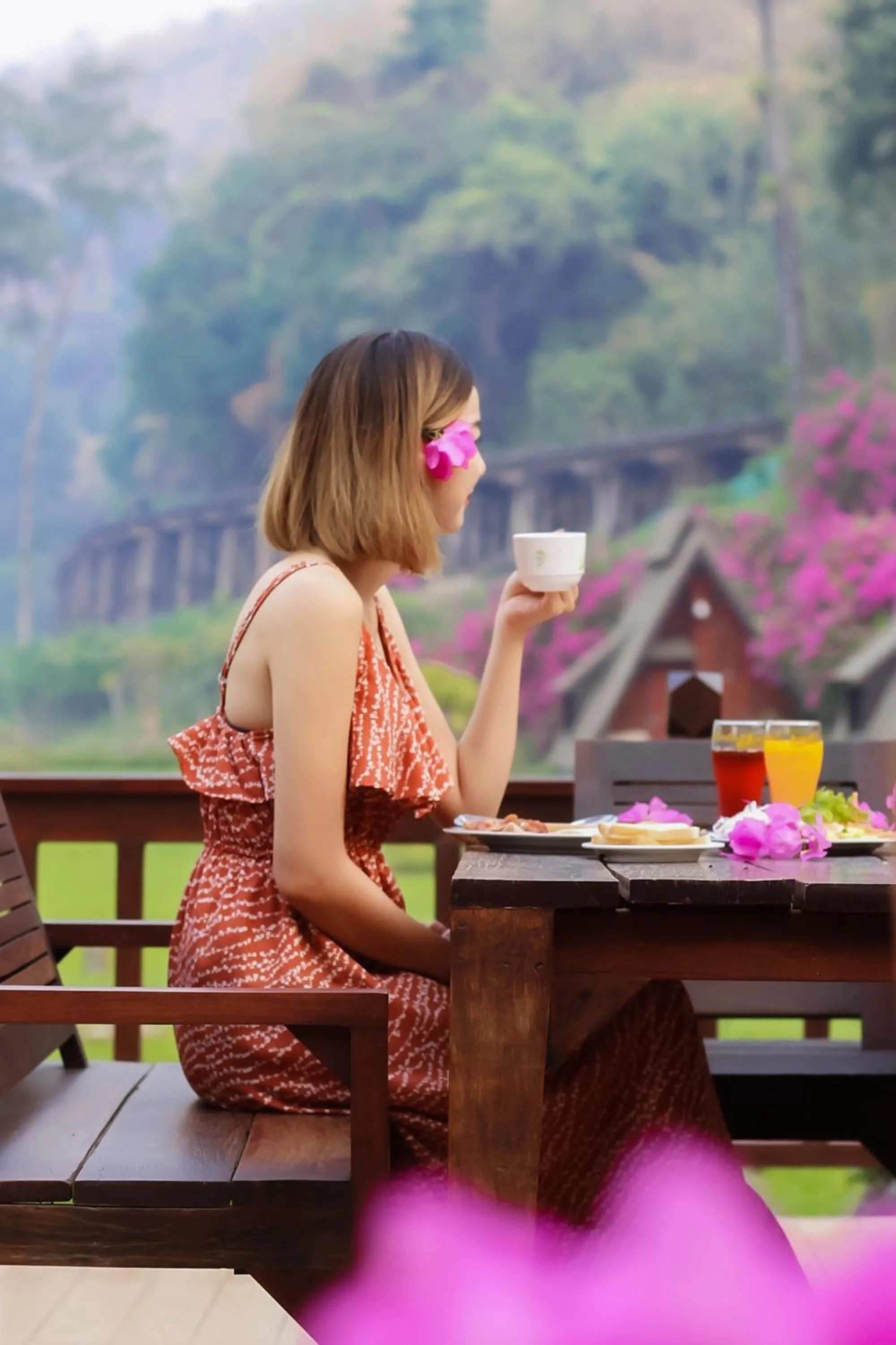 People in Suan Sai Yok Resort