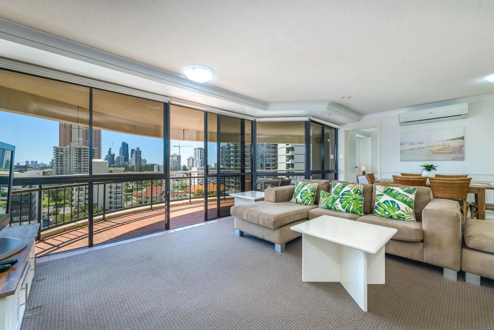 Living room in Victoria Square Apartments