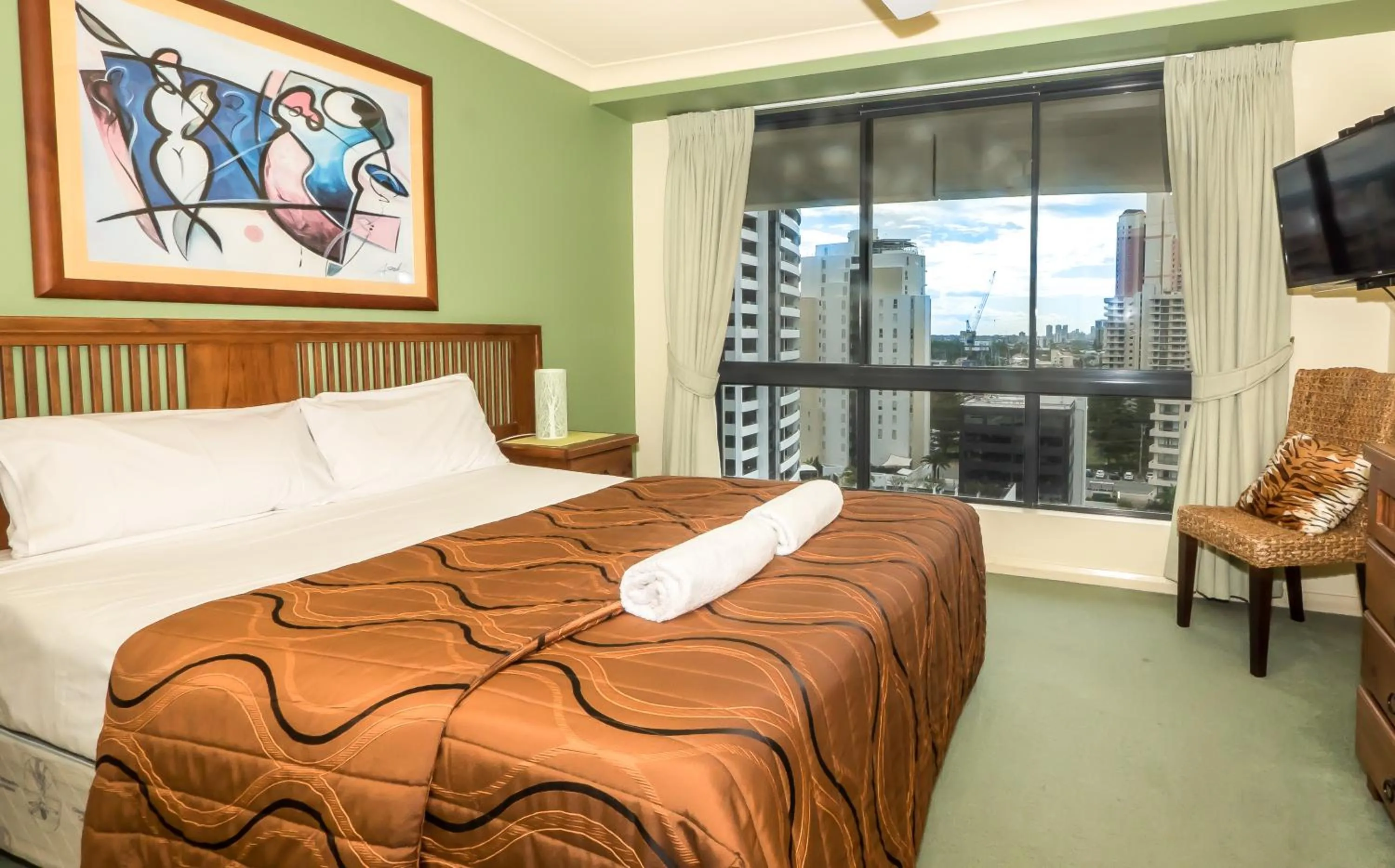 Photo of the whole room, Bed in Victoria Square Apartments