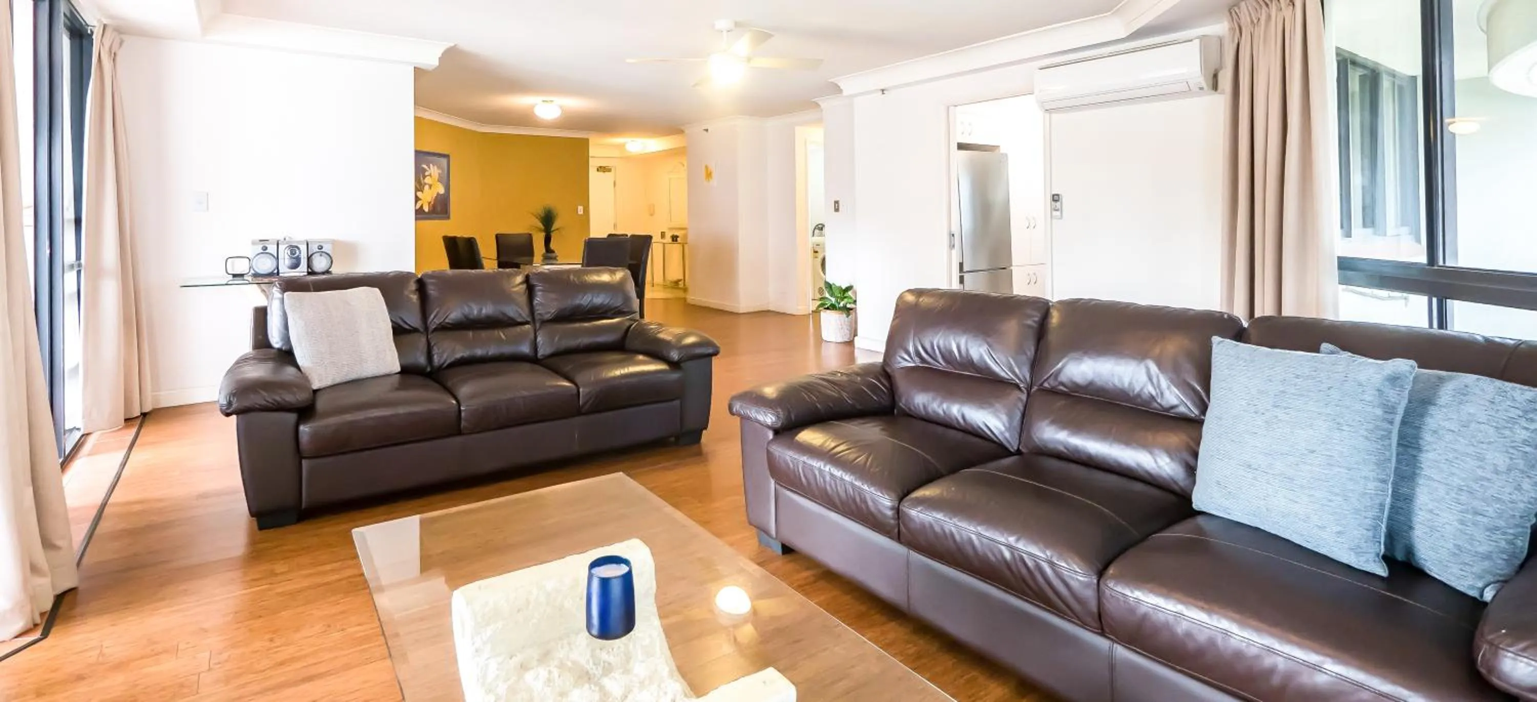 Living room in Victoria Square Apartments