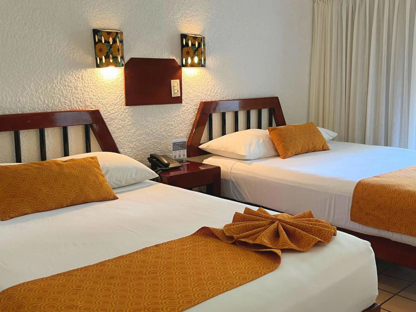 Bed in Hotel Maya Palenque