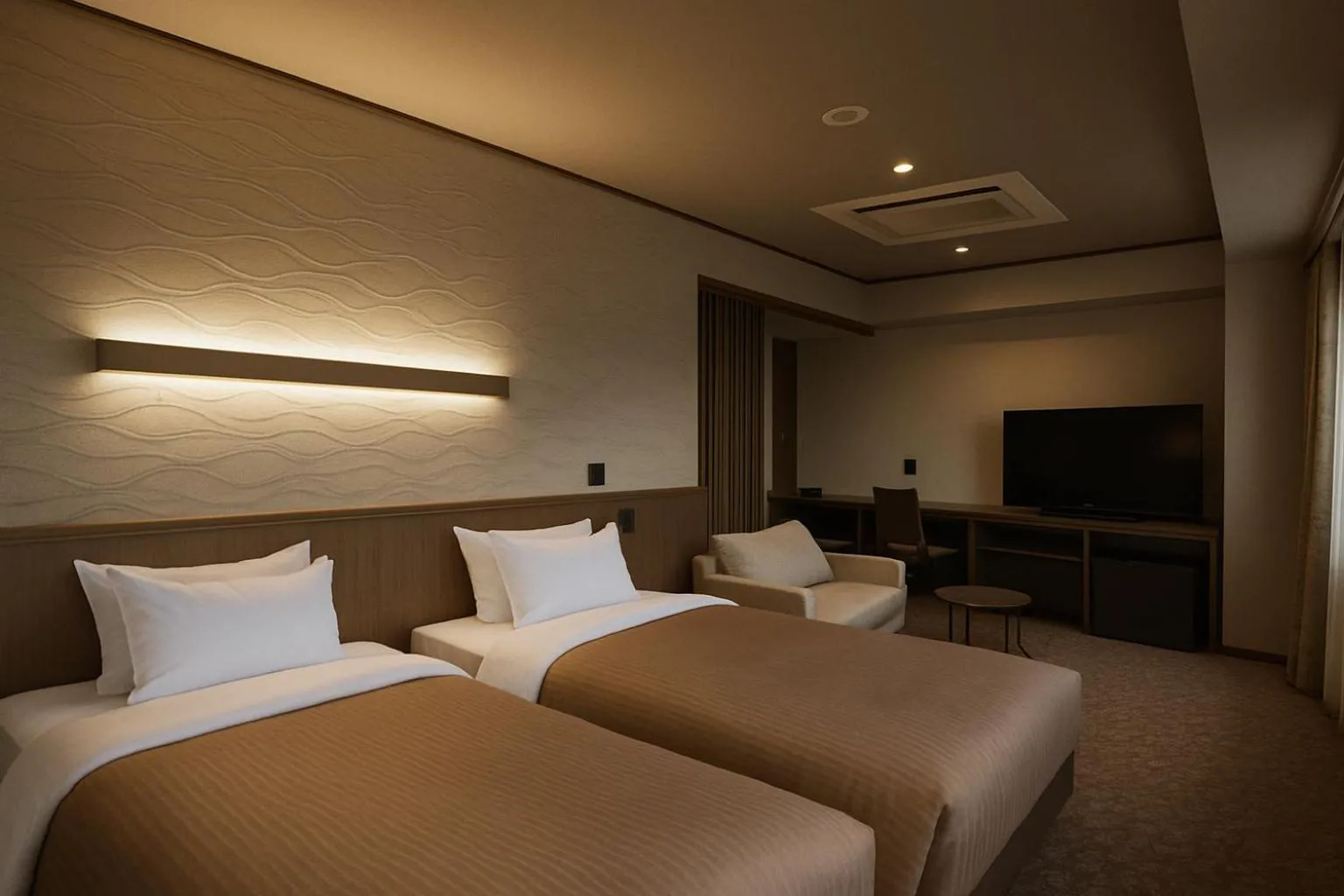 Bed in Rako Hananoi Hotel