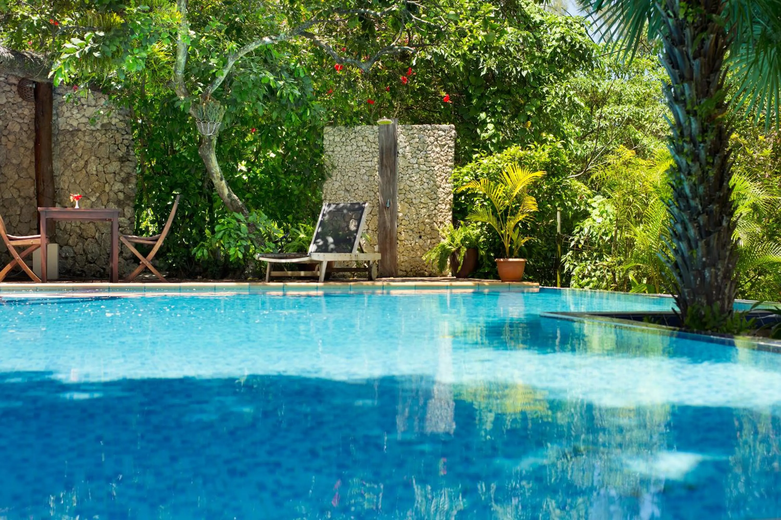 Pool view in Fatumaru Lodge