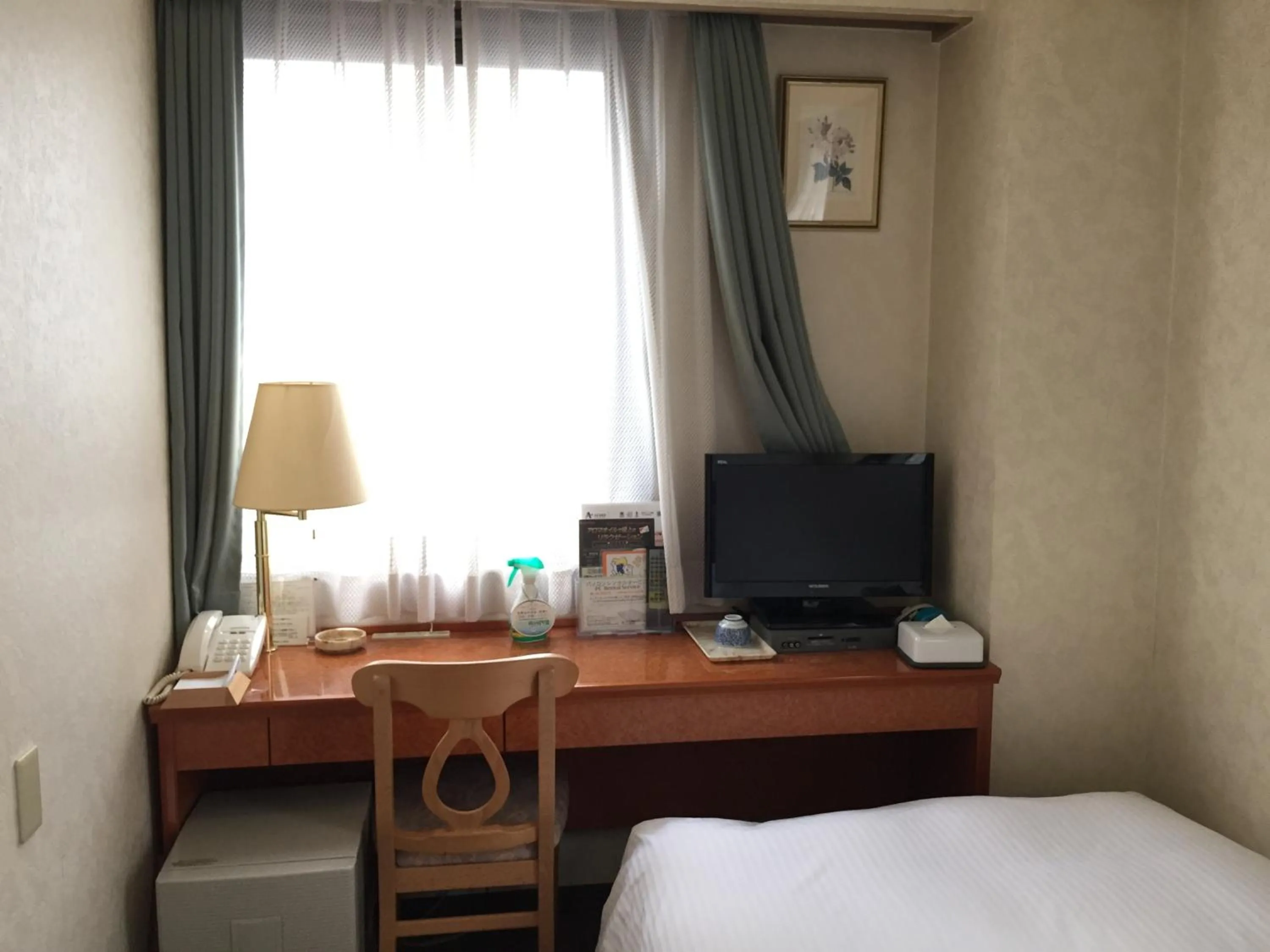 Decorative detail, Bed in Ueno Terminal Hotel